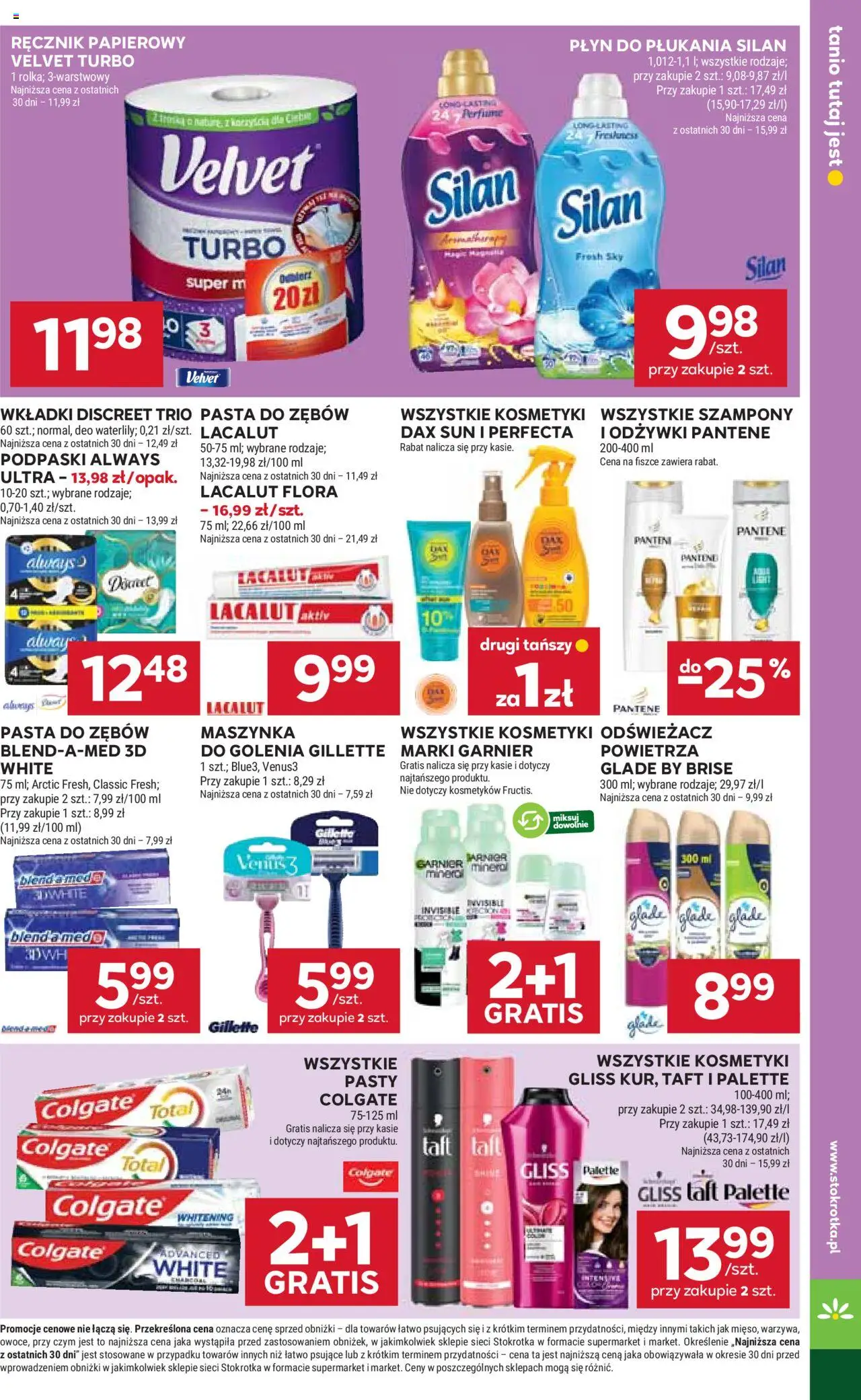 Stokrotka Gazetka od 21.08.2025 | Strona: 41 | Produkty: Gillette, Stokrotka, Podpaski always, Lacalut