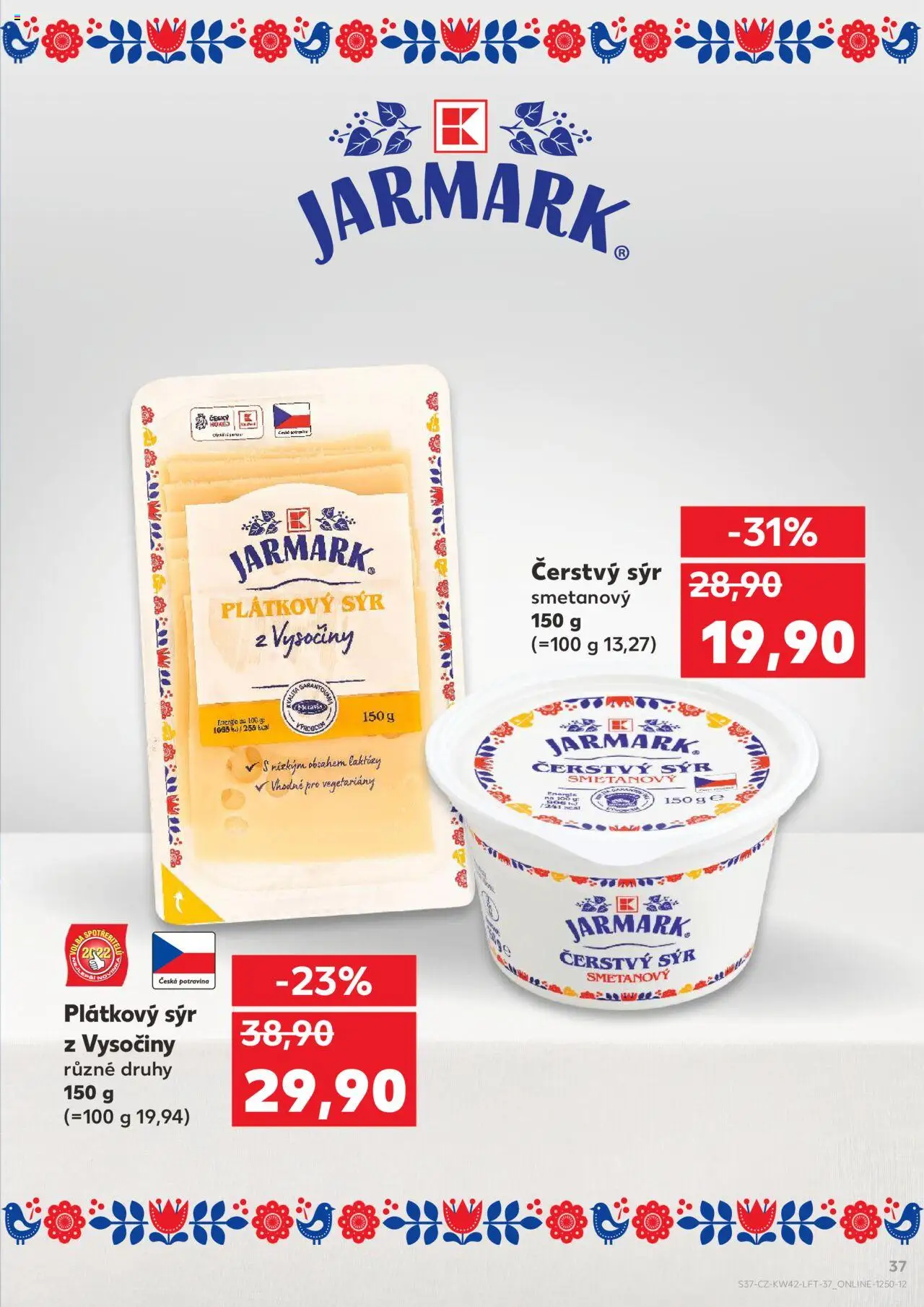 Kaufland leták od 15.10.2025 | Strana: 37 | Produkty: Sýr, Plátkový sýr, Cream cheese, Čerstvý sýr