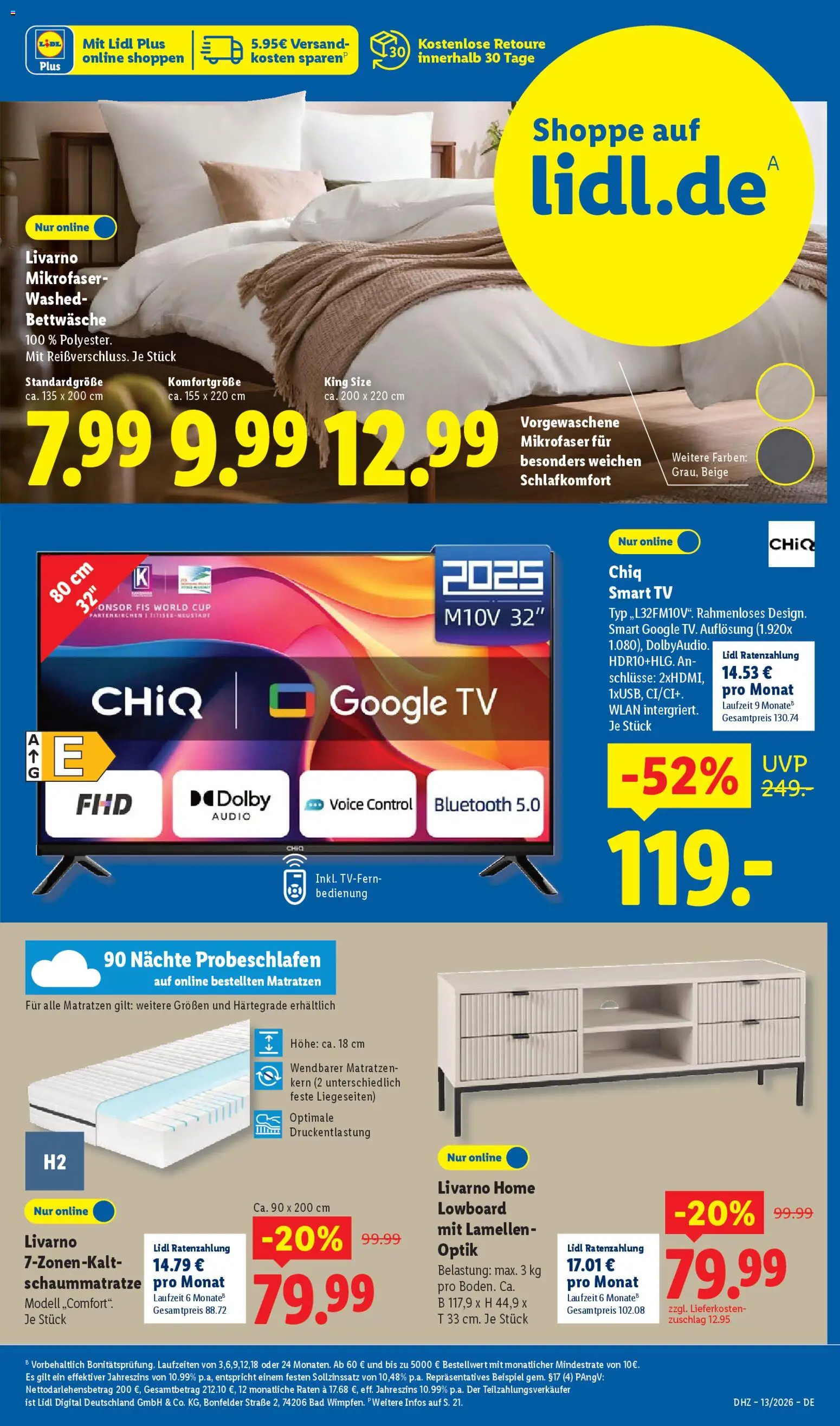 Lidl Prospekt – gültig ab 23.03.2026 | Seite: 43 | Produkte: Lowboard, Bad, Smart TV, Audio