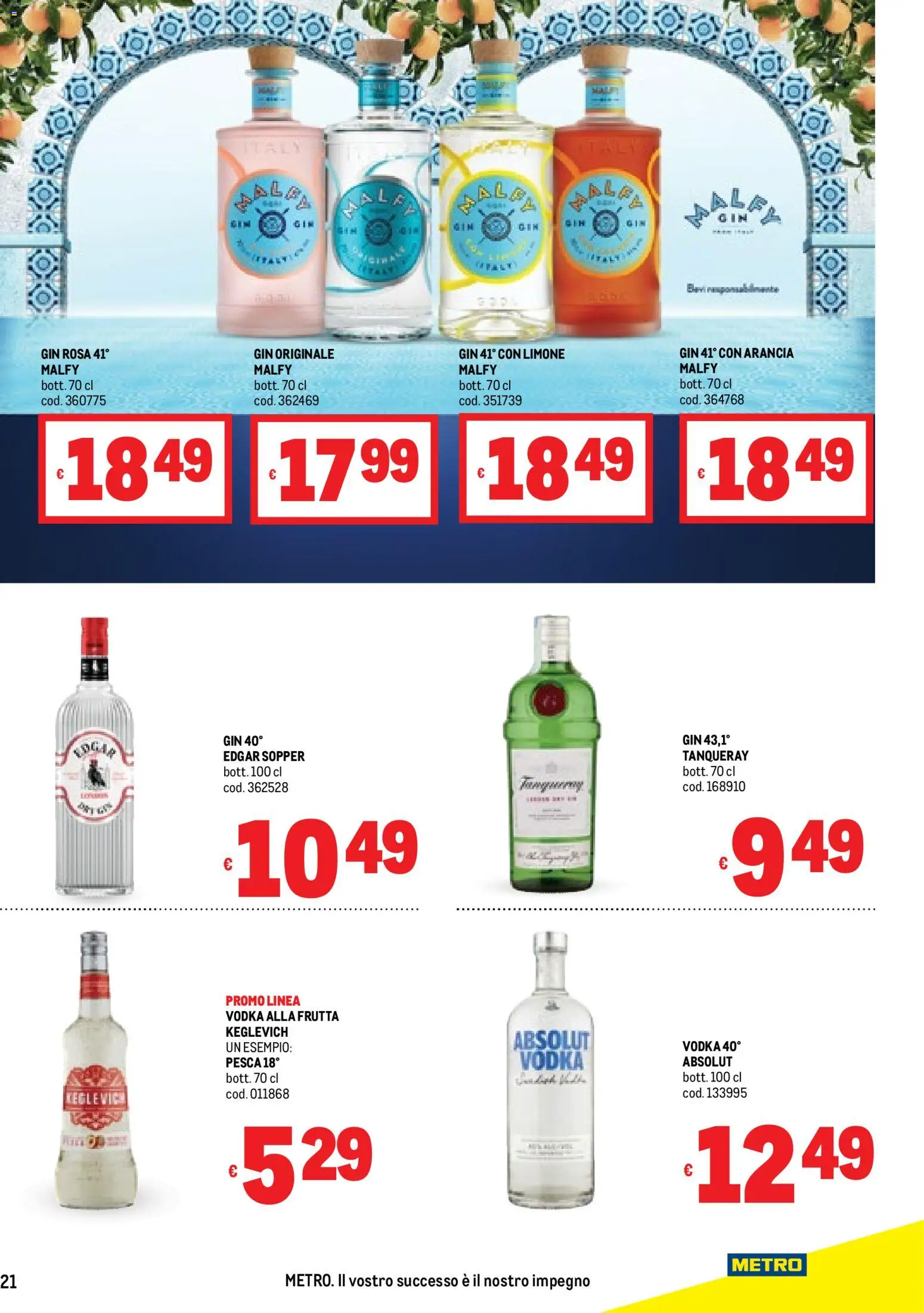 Volantino Metro del 20.11.2025 | Pagina: 21 | Prodotti: Vodka, Limone, Pesca, Arancia