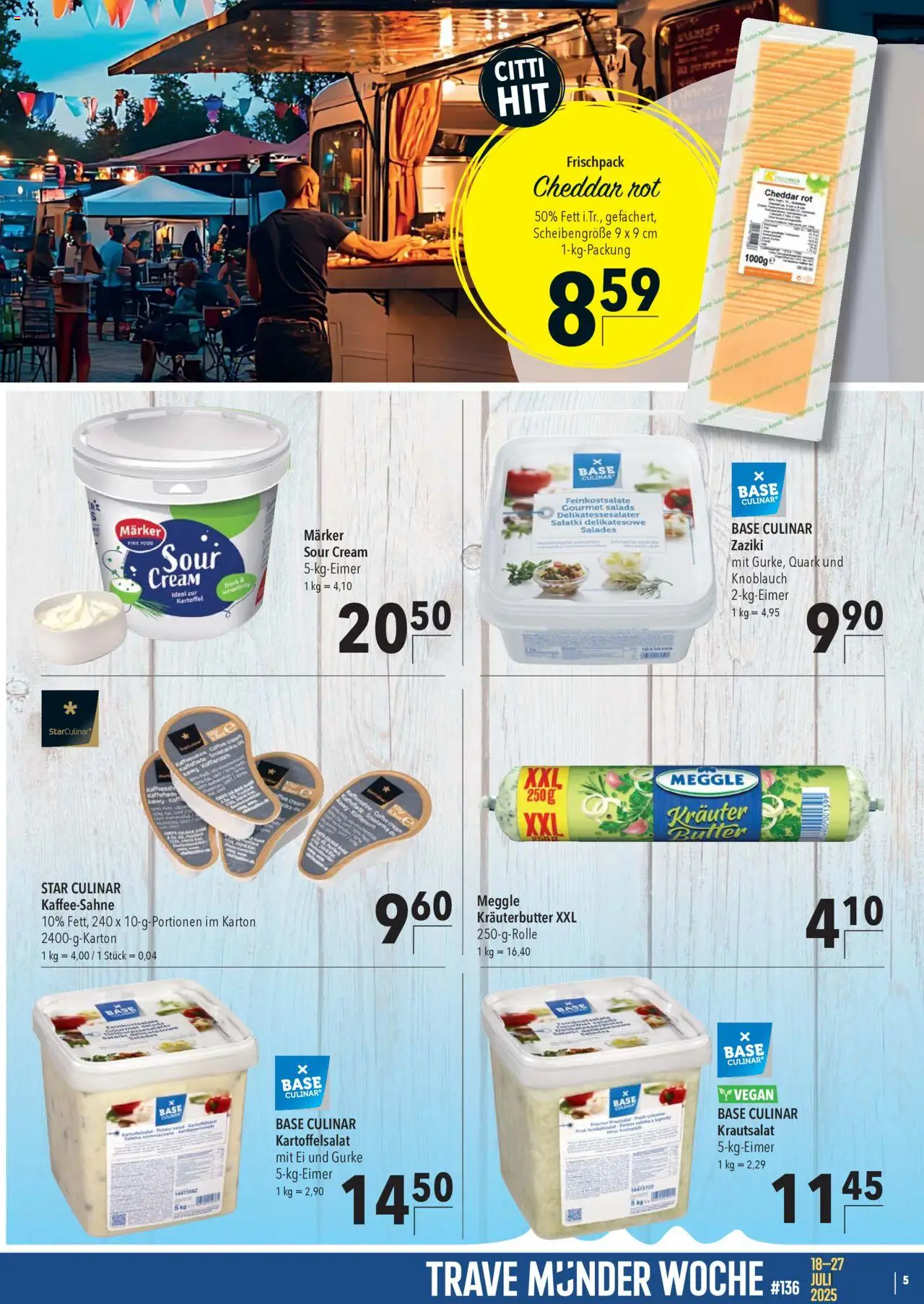CITTI Markt  Aktuelle Angebote für Profis - gültig ab dem 16.07.2025 | Seite: 5 | Produkte: Quark, Kräuterbutter, Knoblauch