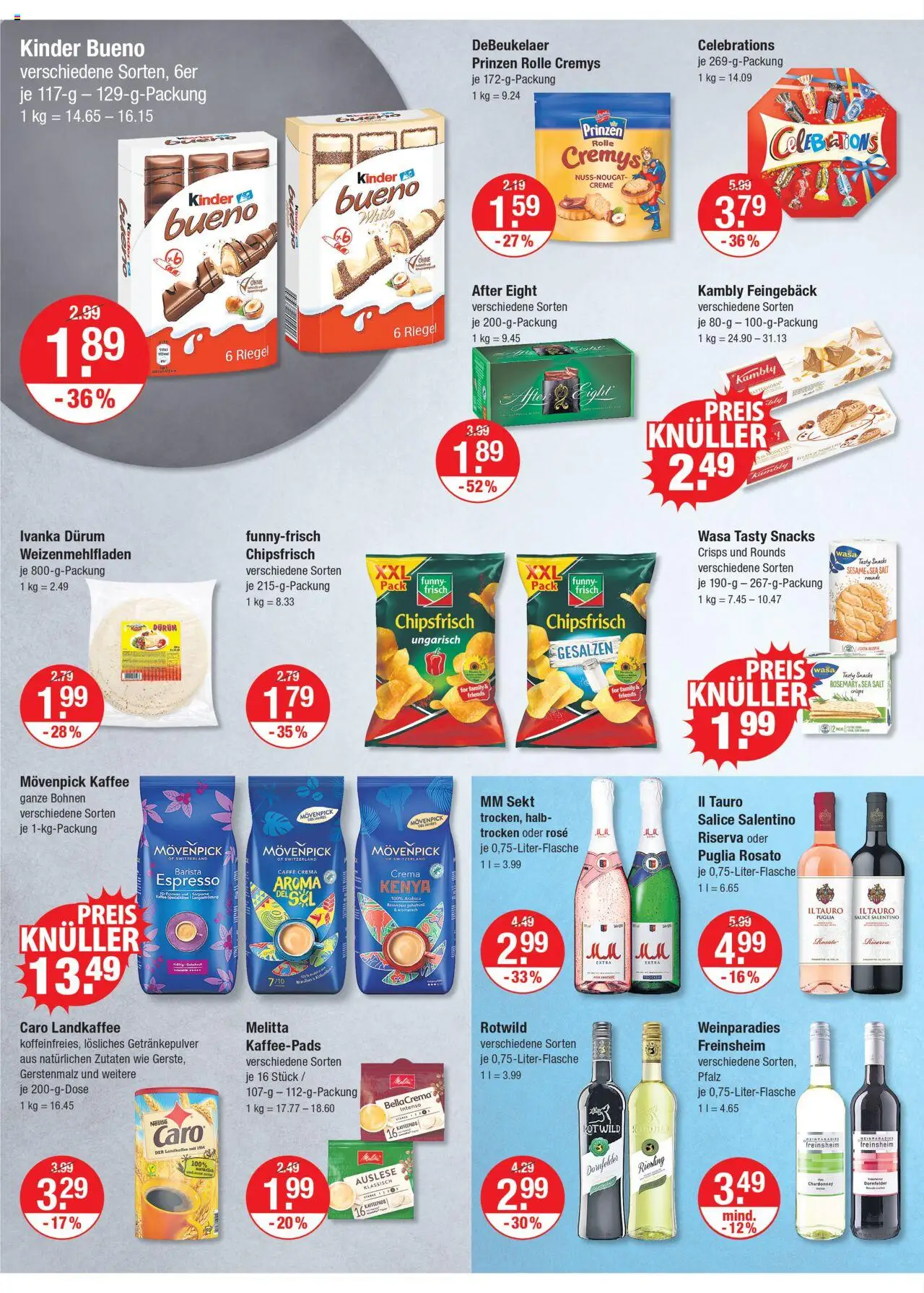 V-Markt - /Oberbayern - gültig ab dem 28.08.2025 | Seite: 8 | Produkte: Kaffee, Celebrations, Creme, Movenpick kaffee