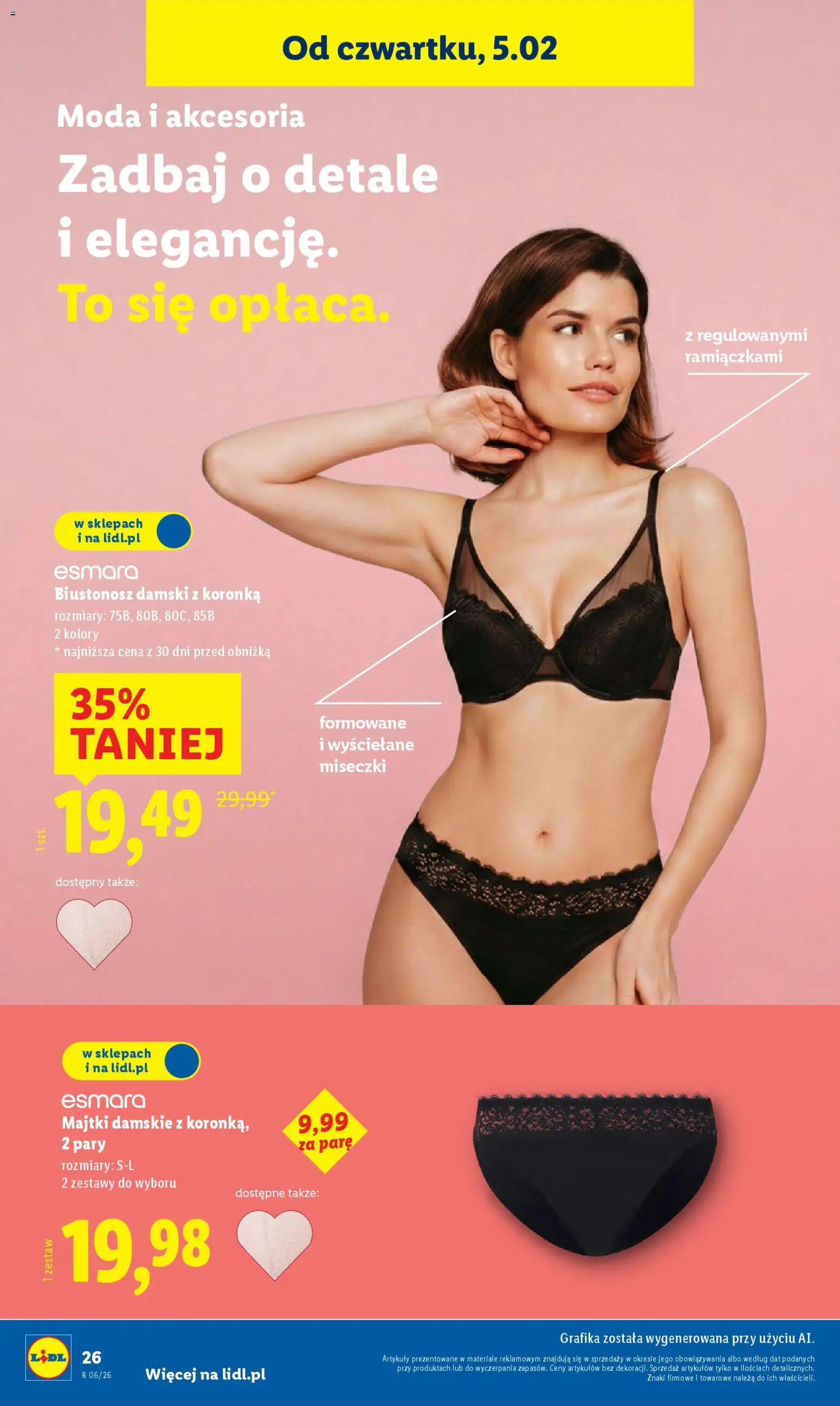 Lidl Katalog od 02.02.2026 | Strona: 32 | Produkty: Majtki, Biustonosz