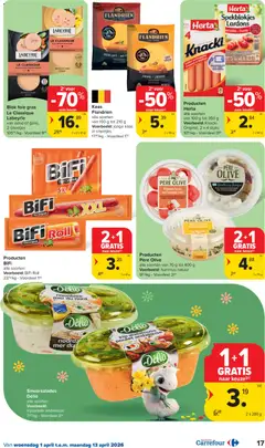 Carrefour folder week 14 - Voorbeeld van een folder van Carrefour, geldig van 01.04.2026 | Pagina: 17 | Producten: Jonge kaas, Mars, La, Kip