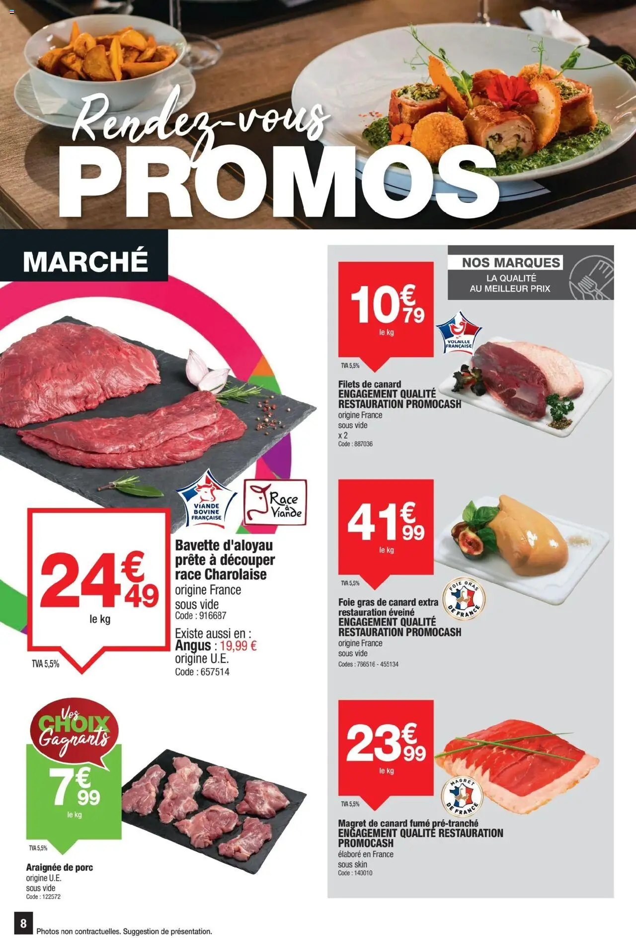  | Page: 8 | Produits: Magret de canard, Volaille, Porc, Viande bovine