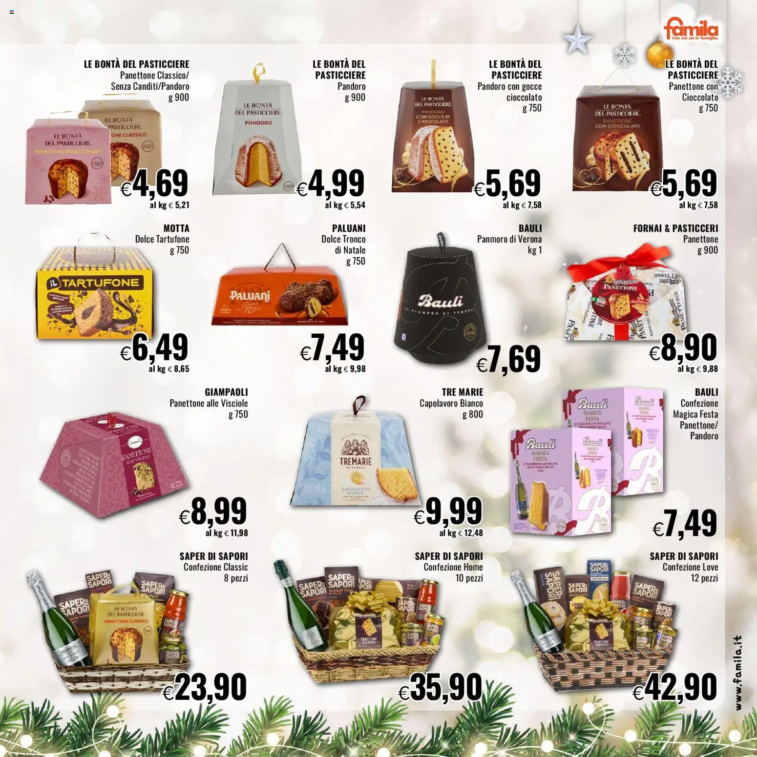 Volantino Famila del 11.12.2025 | Pagina: 19 | Prodotti: Cioccolato, Pandoro, Panettone