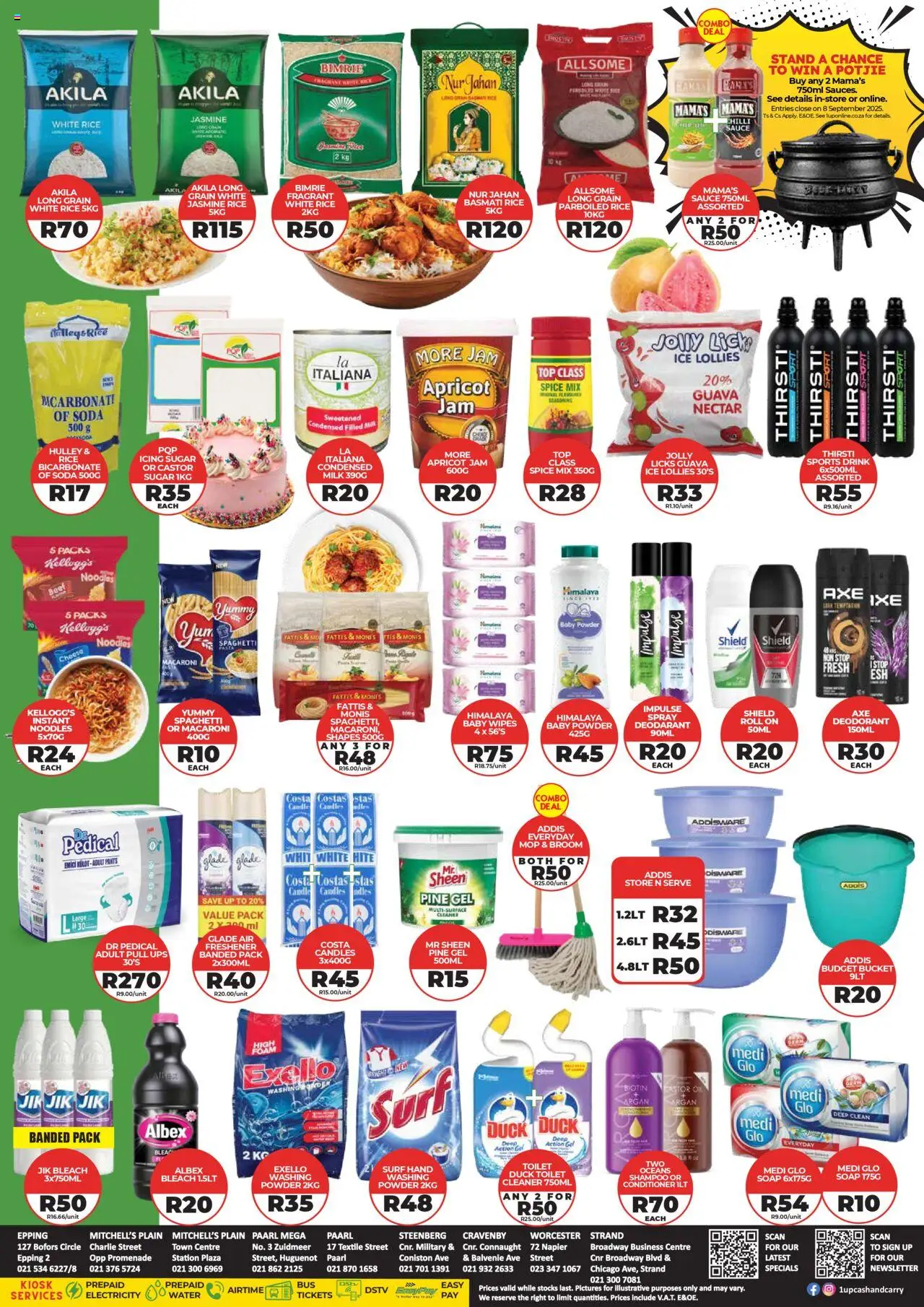1UP Cash & Carry Specials │ valid from 22.08.2025 | Page: 2 | Products: Milk, Mop, Noodles, Sugar