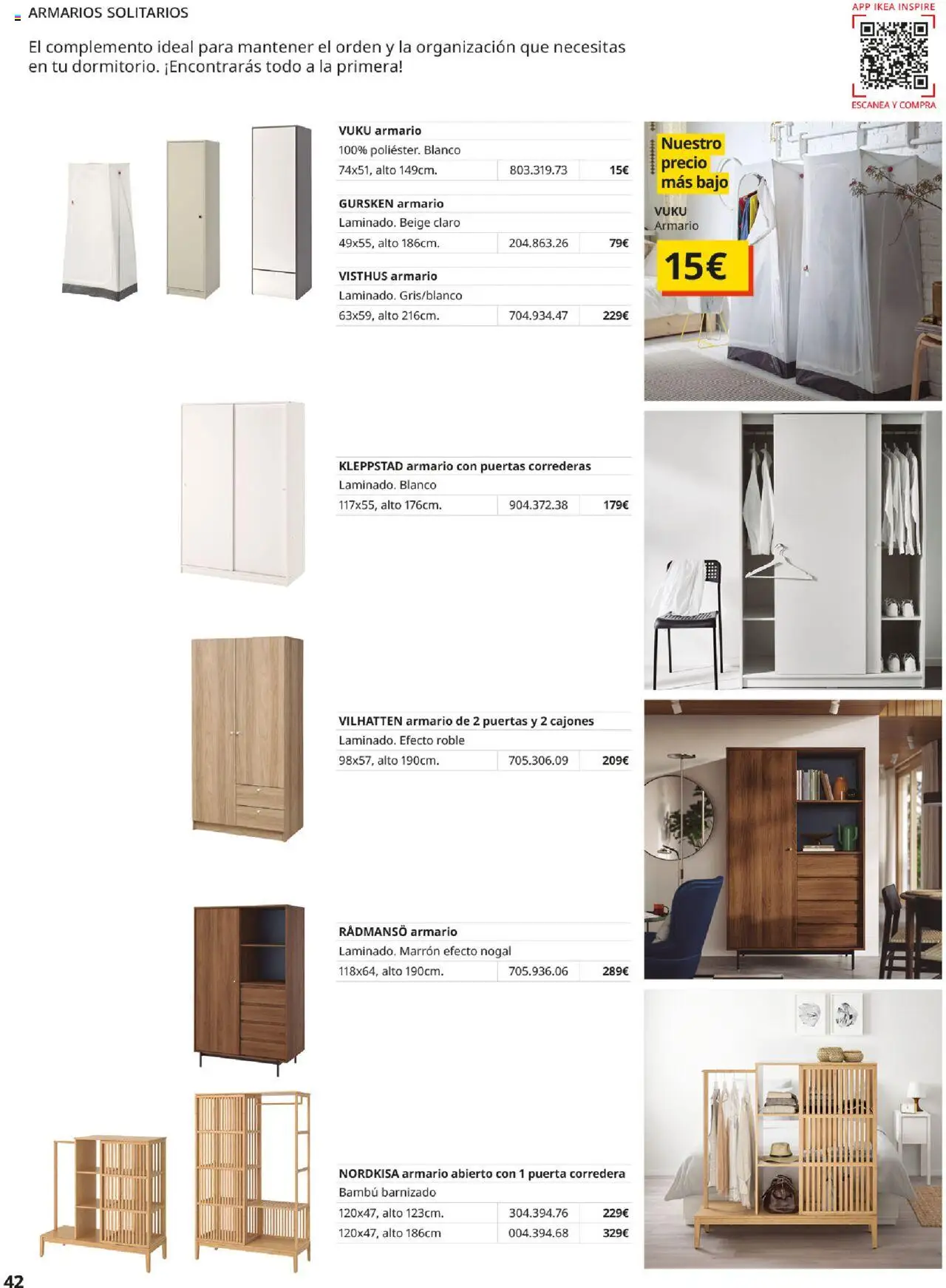 Catálogo IKEA Muebles para el dormitorio │ válido desde el 01.09.2025 | Página: 42 | Productos: Armario