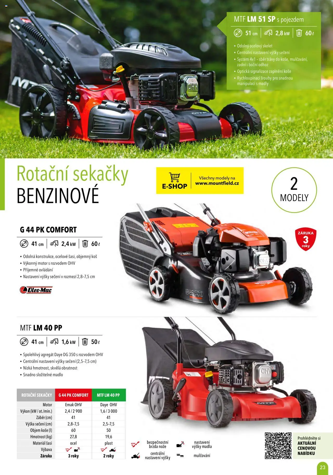 Mountfield katalog 2025 od 16.04.2025 | Strana: 23 | Produkty: Nože, Madlo, Modely, Koš