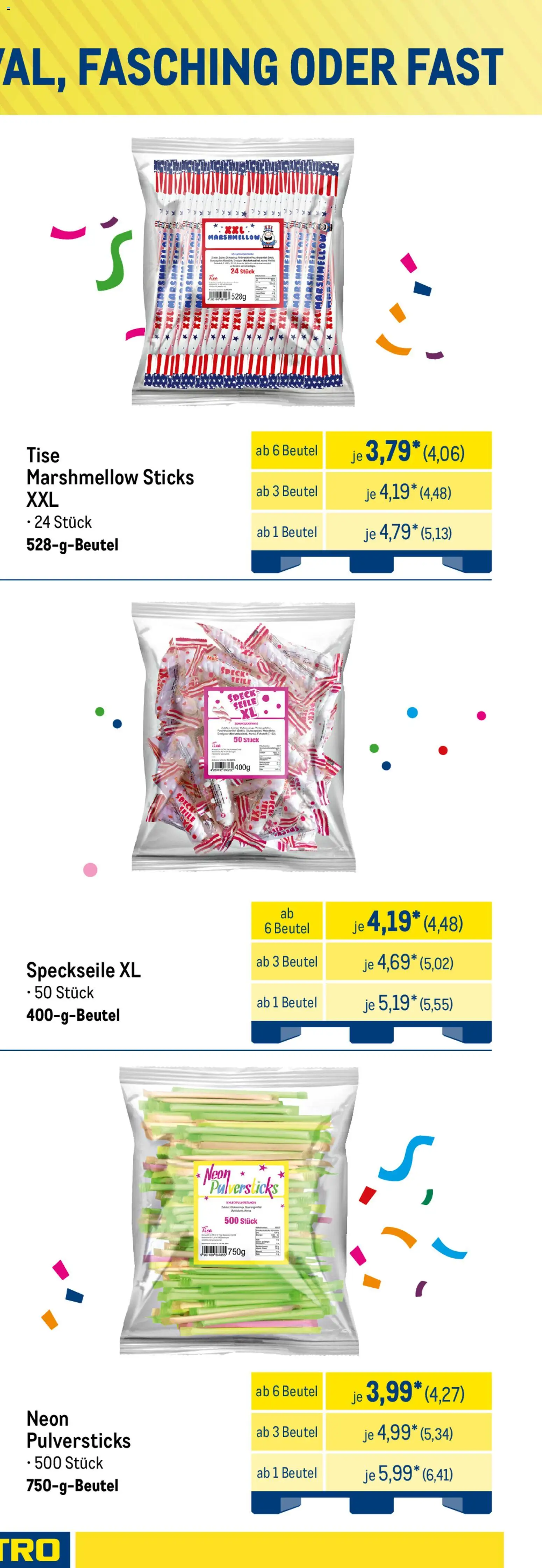 Metro Wurfmaterial Karneval – gültig ab 01.10.2025 | Seite: 11 | Produkte: Funny frisch, Paprika, Chips
