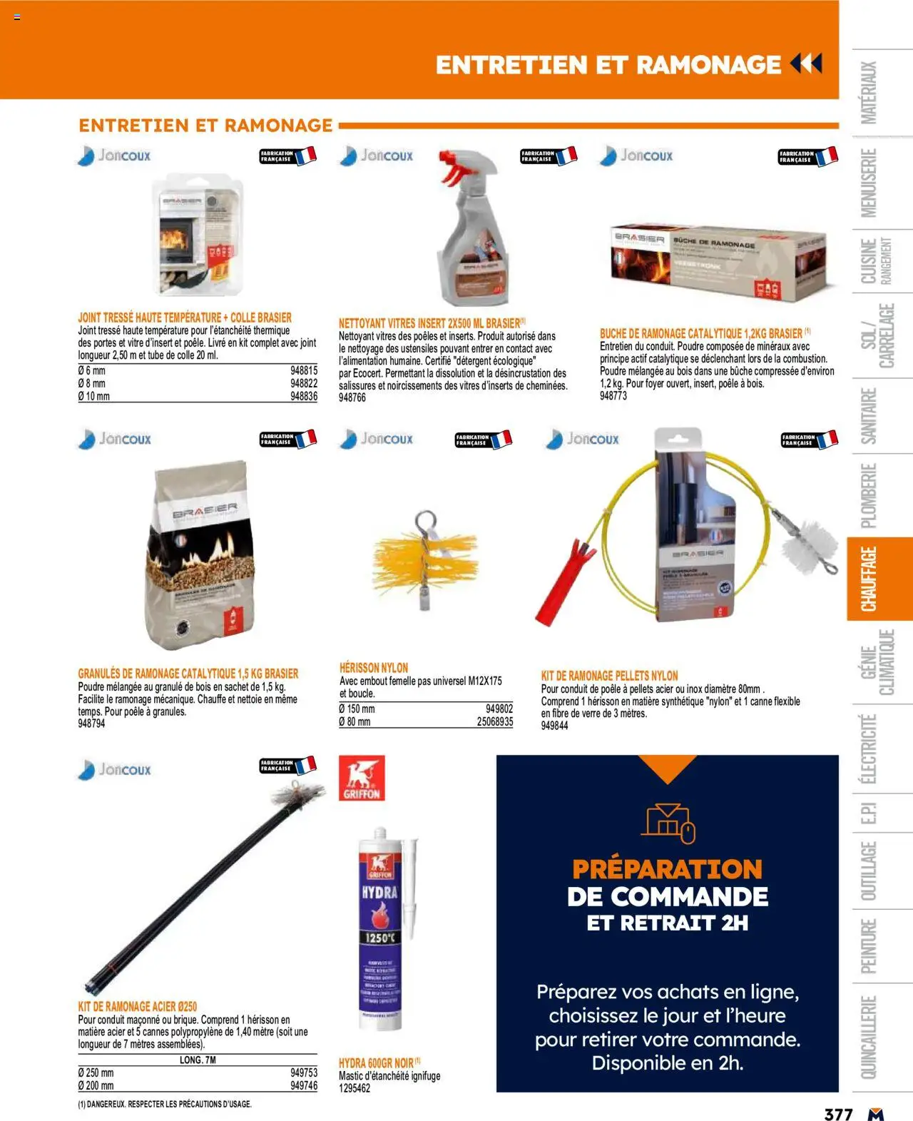  | Page: 377 | Produits: Poêle, Détergent, Portes, Colle