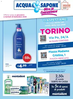 Anteprima del volantino Acqua e Sapone Torino catalogo valido a partire dal 04.09.2025