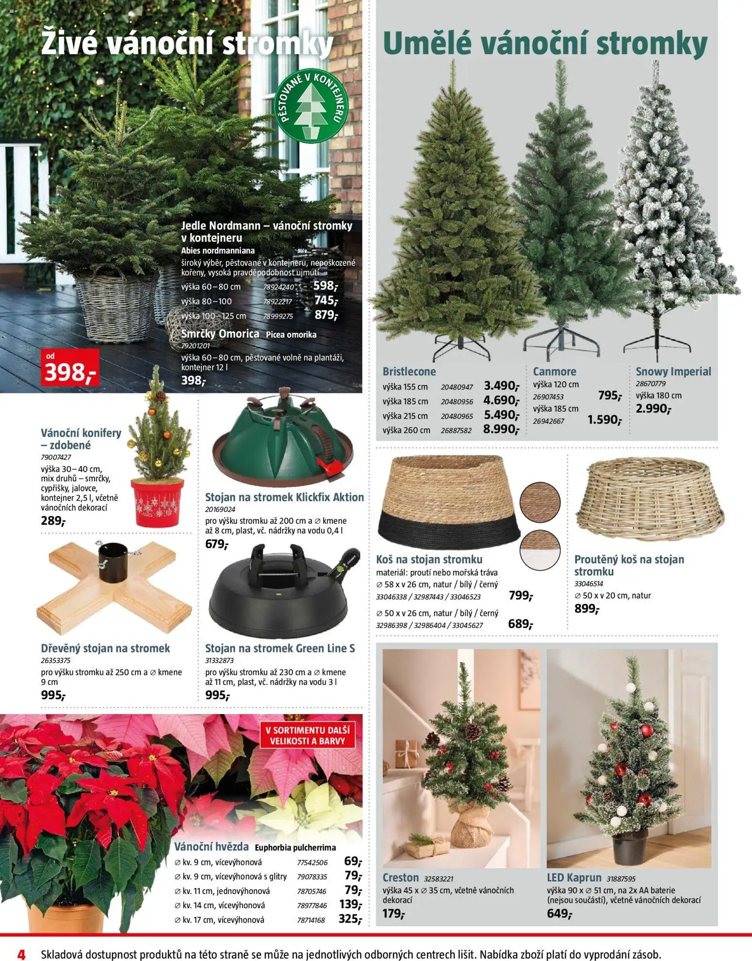 Bauhaus leták od 31.10.2025 | Strana: 4 | Produkty: Umělé vánoční stromky, Baterie, Koš, Barvy