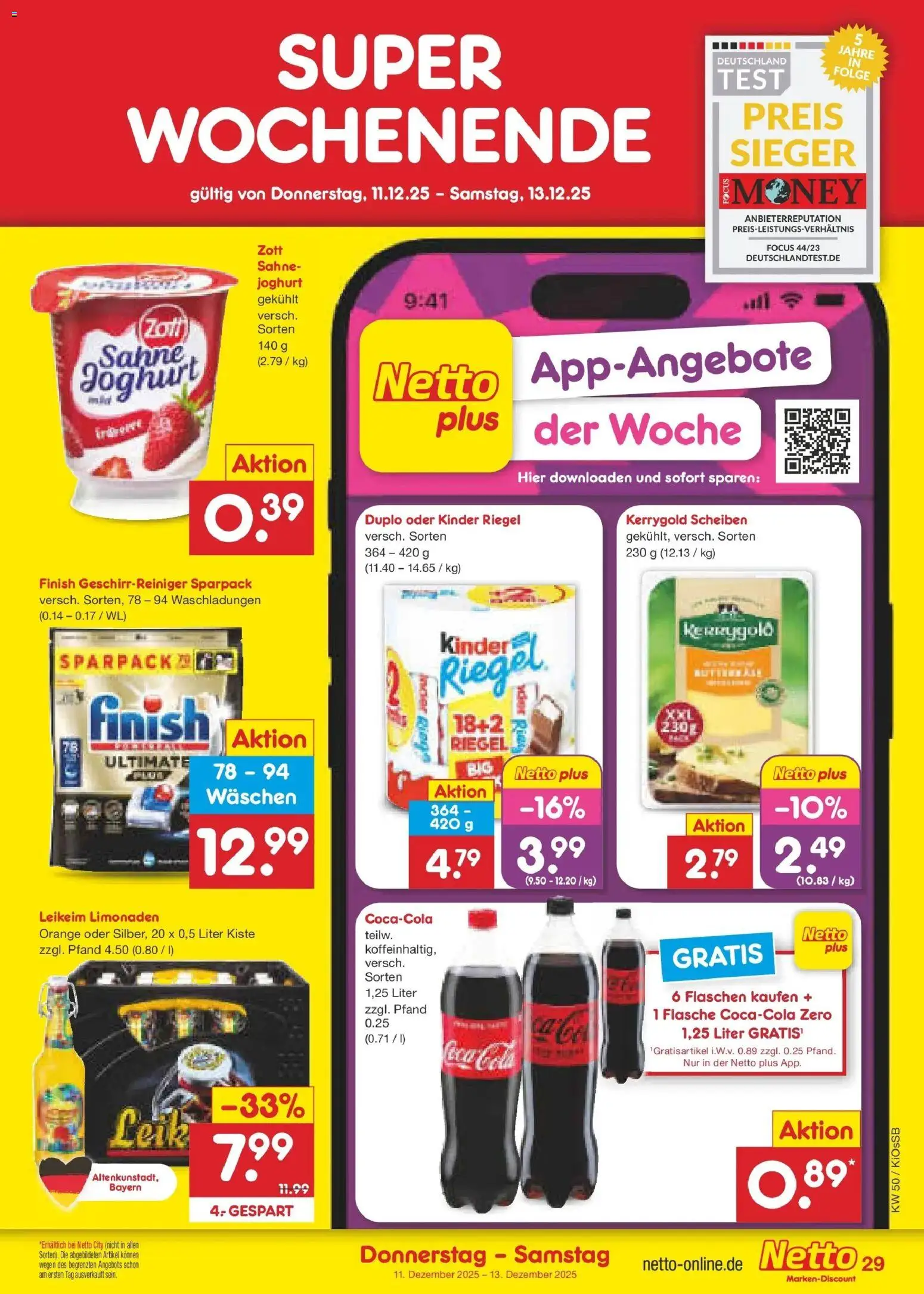Netto Marken-Discount - Netto: Wochenangebote – gültig ab 08.12.2025 | Seite: 37 | Produkte: Joghurt, Finish, Kinder riegel, Sahne