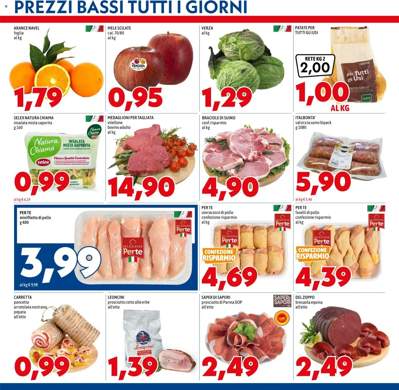 Volantino Mega del 26.02.2026 | Pagina: 3 | Prodotti: Bovino, Prosciutto di Parma, Prosciutto Cotto, Pollo