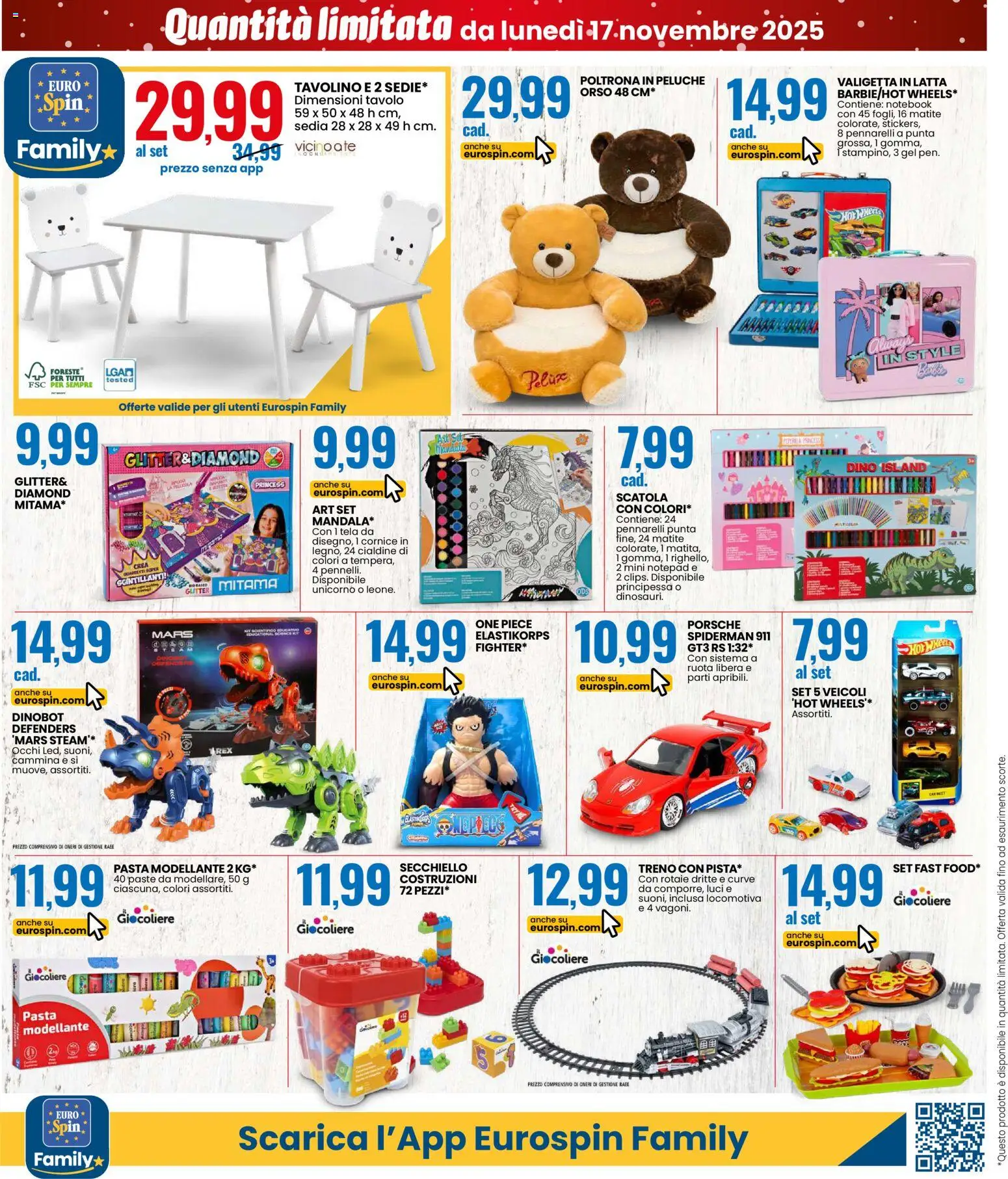 Volantino Eurospin del 17.11.2025 | Pagina: 14 | Prodotti: Valigetta, Poltrona, Tavolo, Scatola