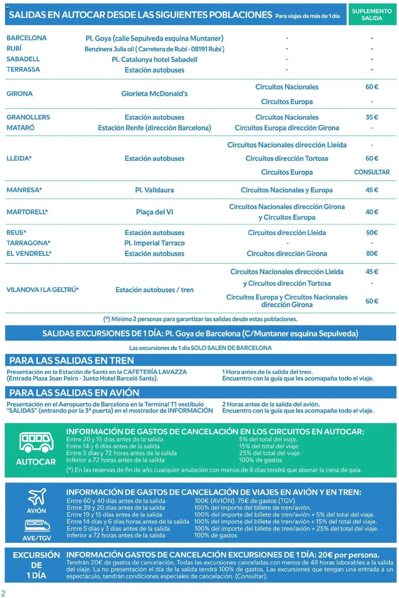 B the travel brand Viatges i Excursions │ válido desde el 01.05.2025 | Página: 2