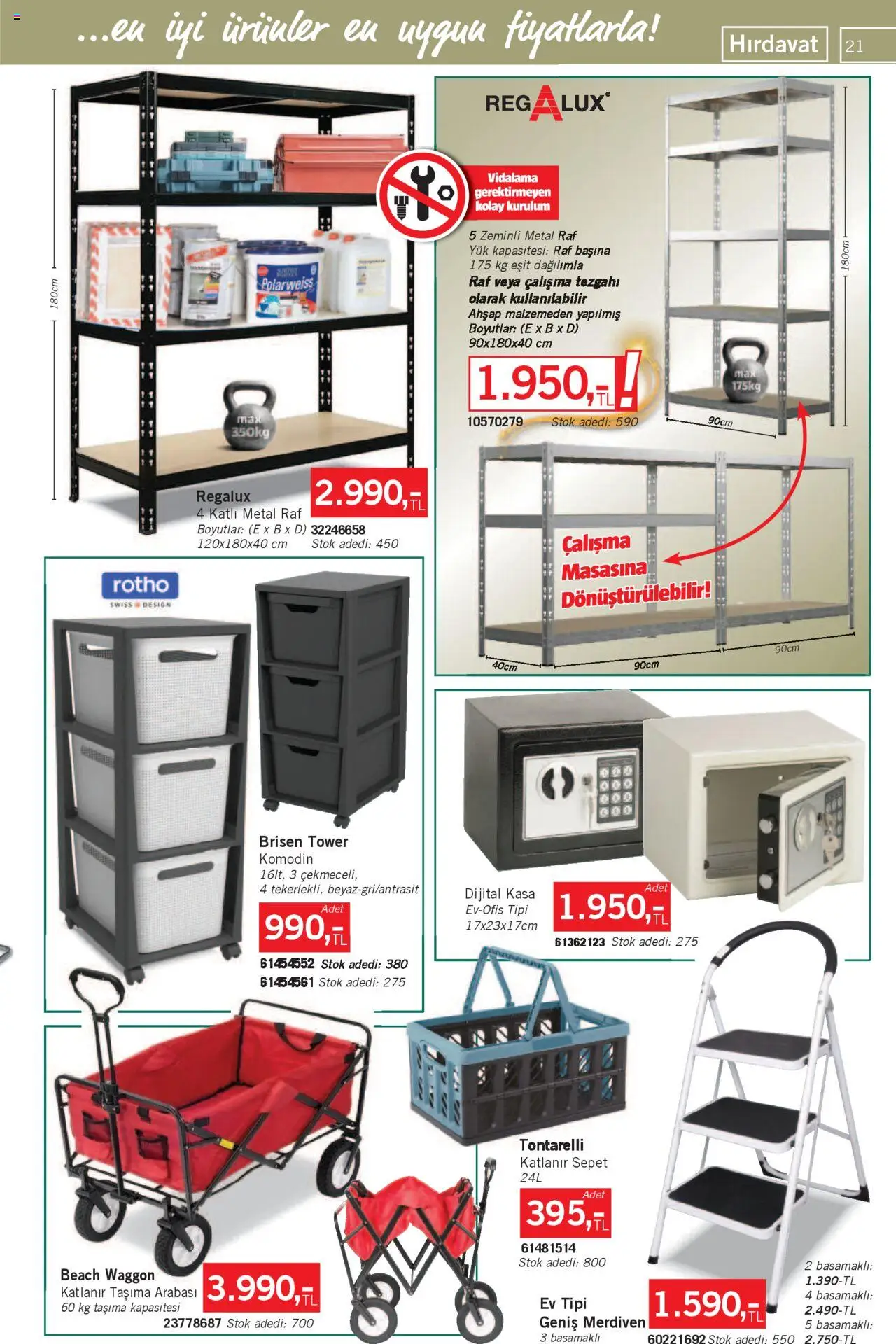 Bauhaus Katalog - 02.08.2025 tarihinden itibaren geçerlidir | Sayfa: 21 | Ürünler: Raf, Sepet, Komodin, Kasa