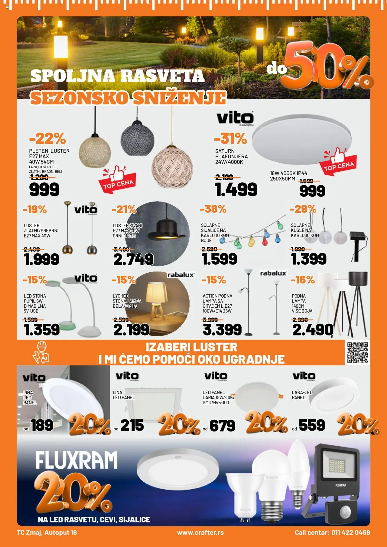 Crafter katalog - važi od 01.08.2025 | Strana: 11 | Proizvode: Luster, Lampa