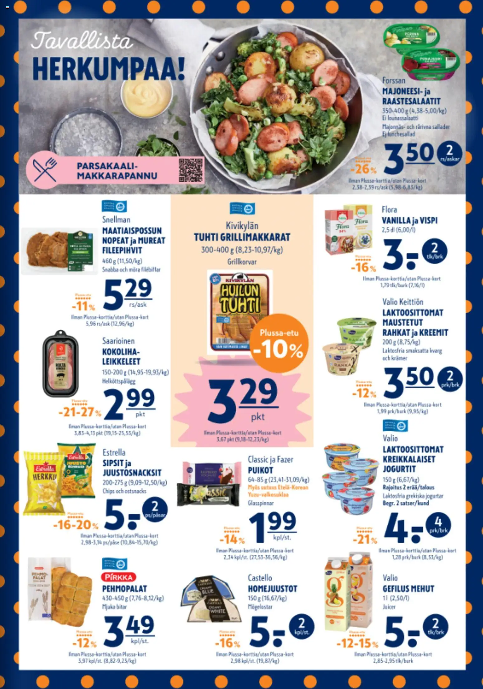 K-Supermarket tarjoukset – voimassa 09.04.2026 alkaen | Sivu: 3 | Tuotteet: Majoneesi, Juicer, Parsakaali, Juusto