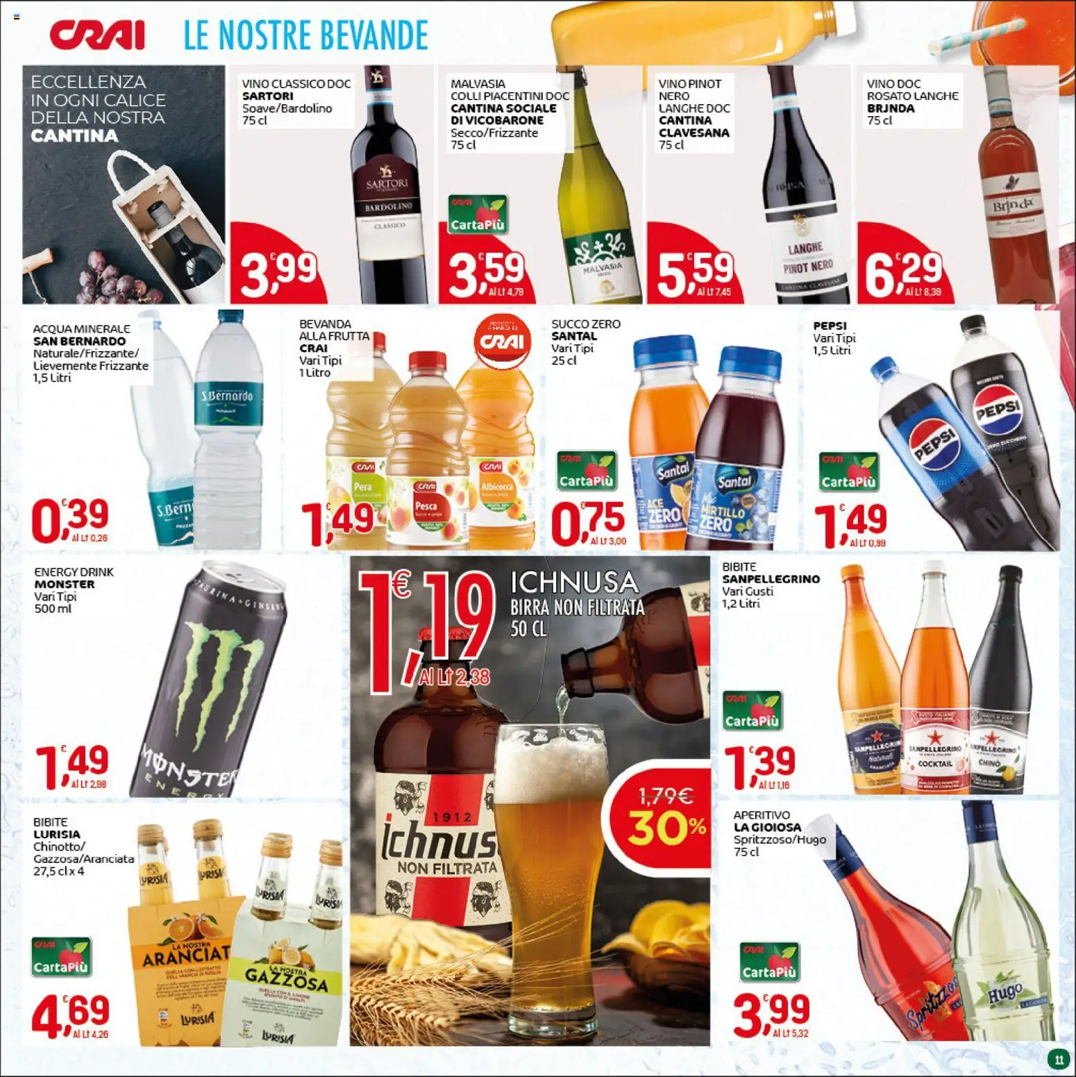 Volantino CRAI del 16.04.2026 | Pagina: 11 | Prodotti: Calice, Birra, Frutta, Pera