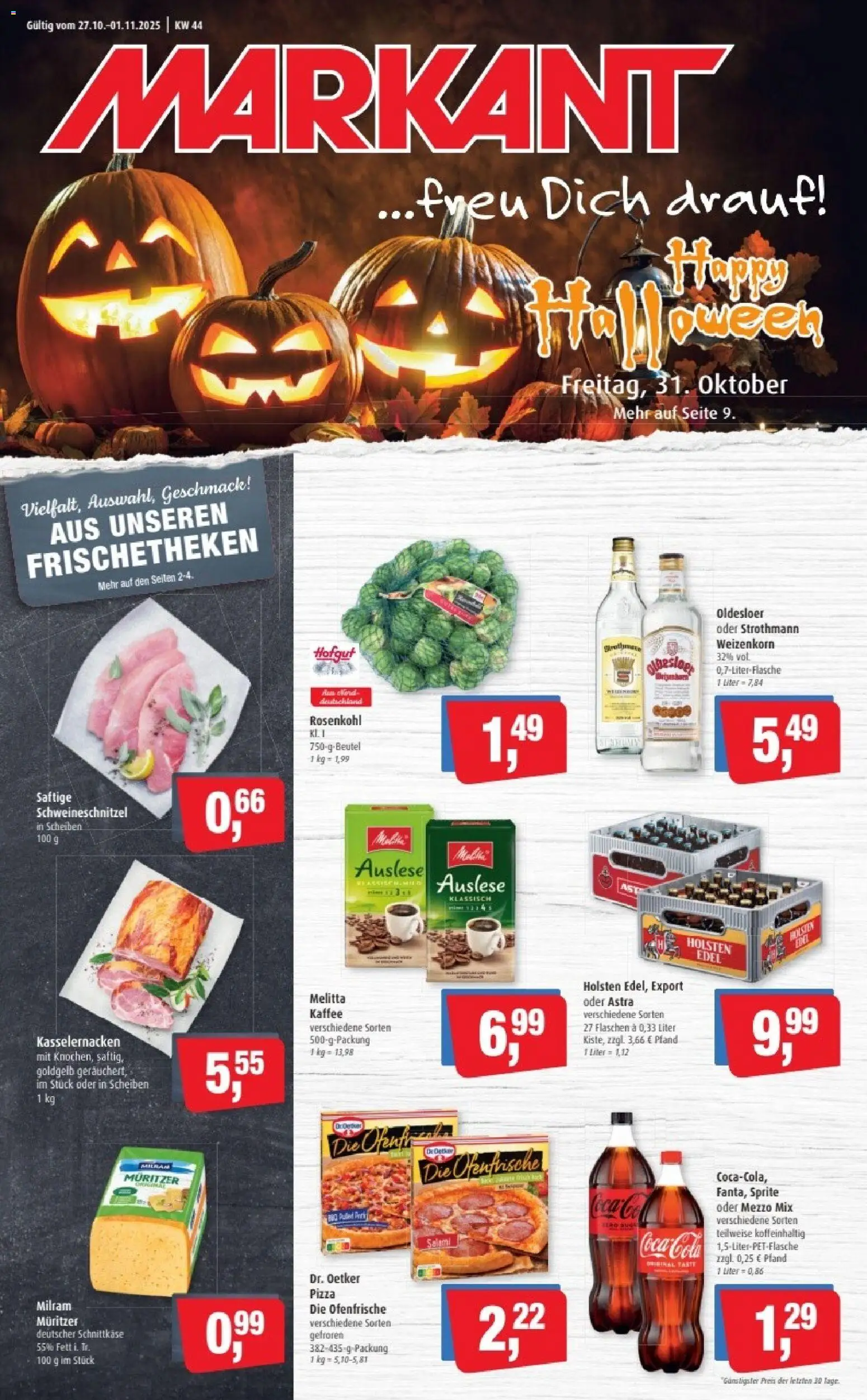 Markant Prospekt 	 – gültig ab 27.10.2025 | Seite: 1 | Produkte: Sprite, Kaffee, Astra, Oldesloer