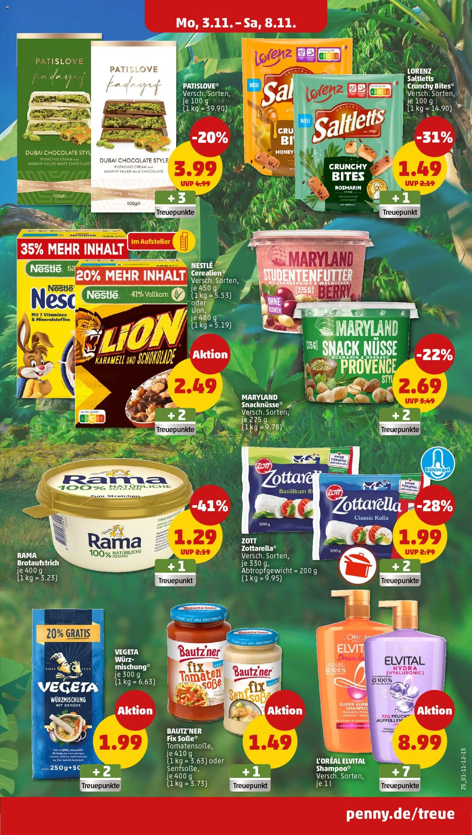 Penny Prospekt 	 – gültig ab 03.11.2025 | Seite: 27 | Produkte: Rama, Tomaten, Shampoo, Soße