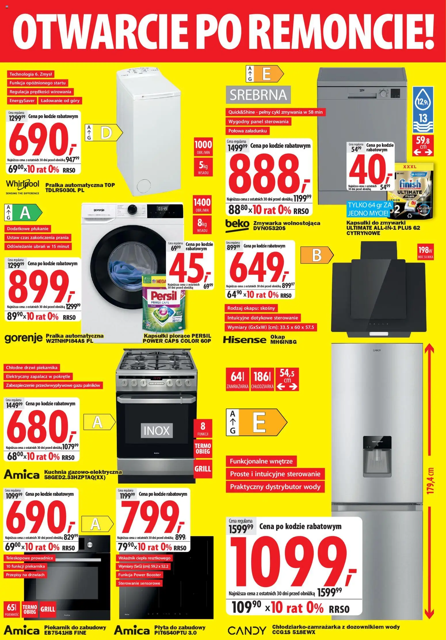 Mediaexpert Gazetka - Otwarcie po remoncie Kościan od 19.02.2026 | Strona: 7 | Produkty: Top, Zamrażarka, Pralka, Finish