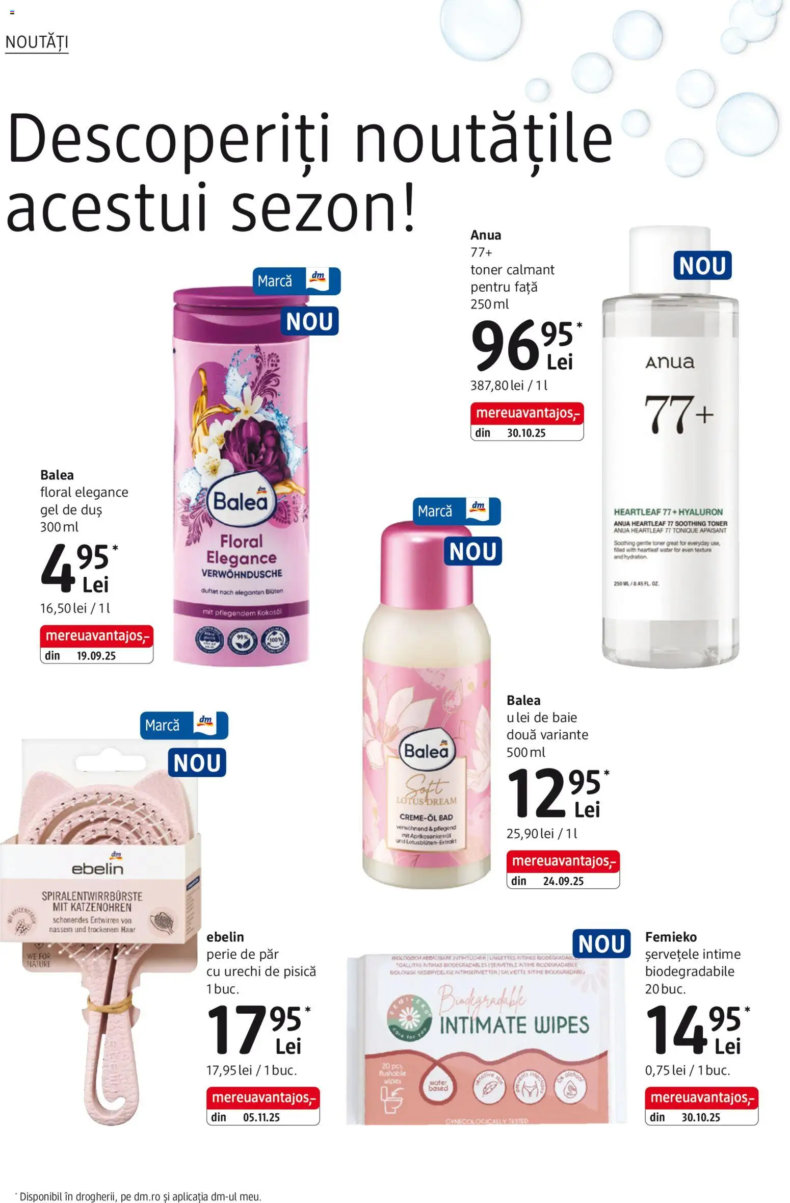 Noul catalog DM drogeriemarkt – valabil de la 08.01.2026 | Pagină: 6 | Produse: Perie de păr, Duș, Perie, Gel de duș