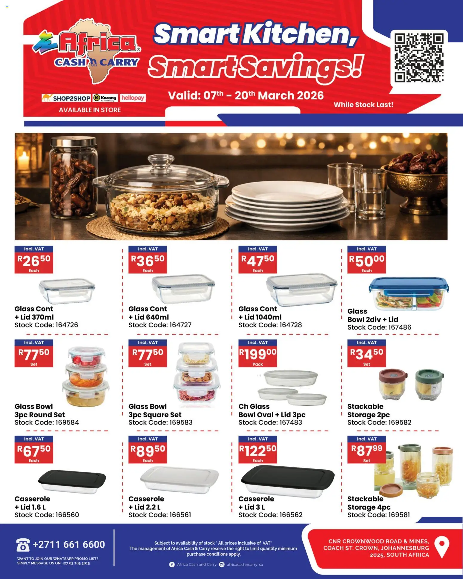 New Africa Cash & Carry catalogue – valid from 07.03.2026 | Page: 8 | Products: Bowl, Stock