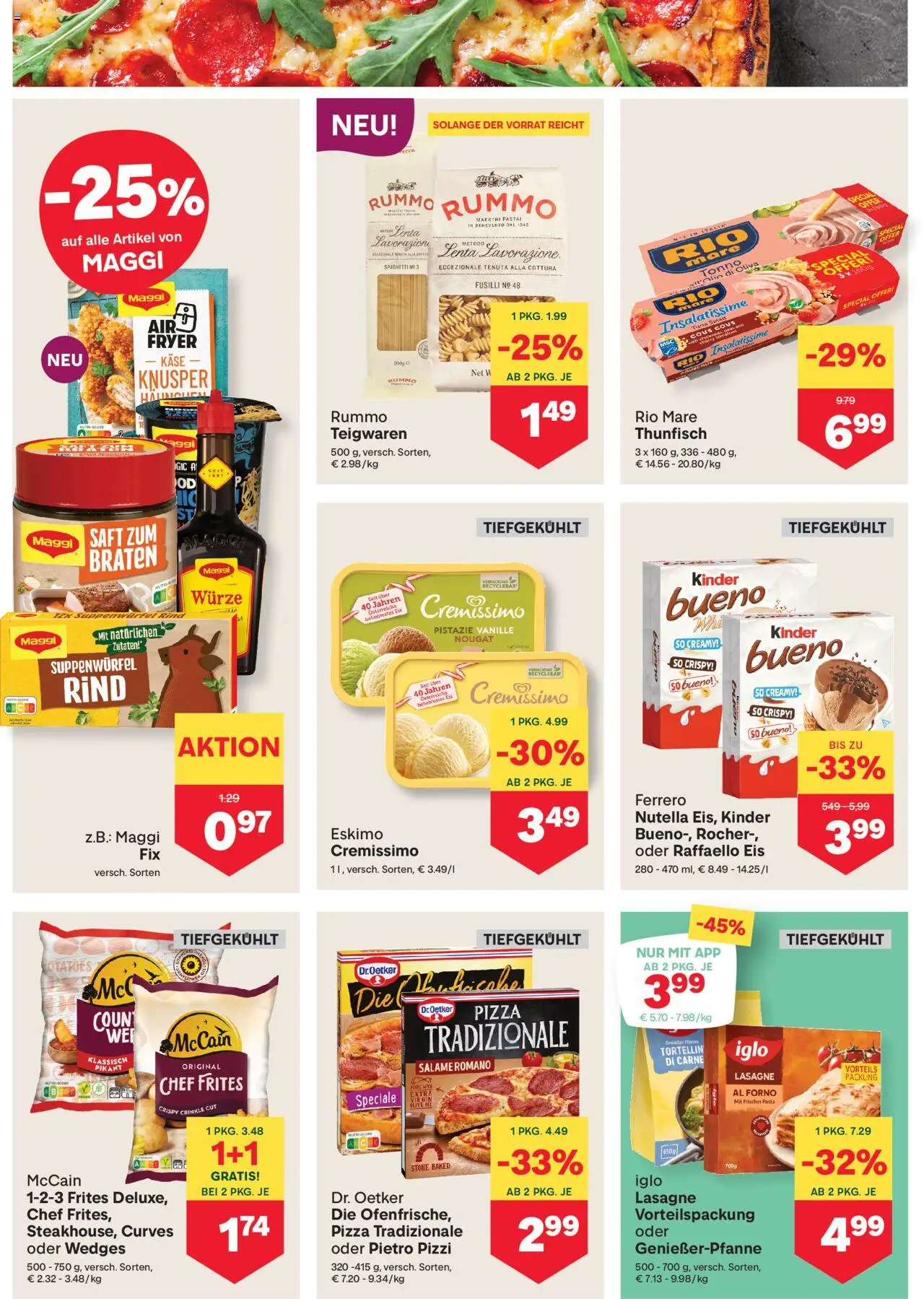 MPREIS Hohenems gültig ab 18.09.2025 | Seite: 8 | Produkte: Pasta, Rizsliszt, Käse, Pizza