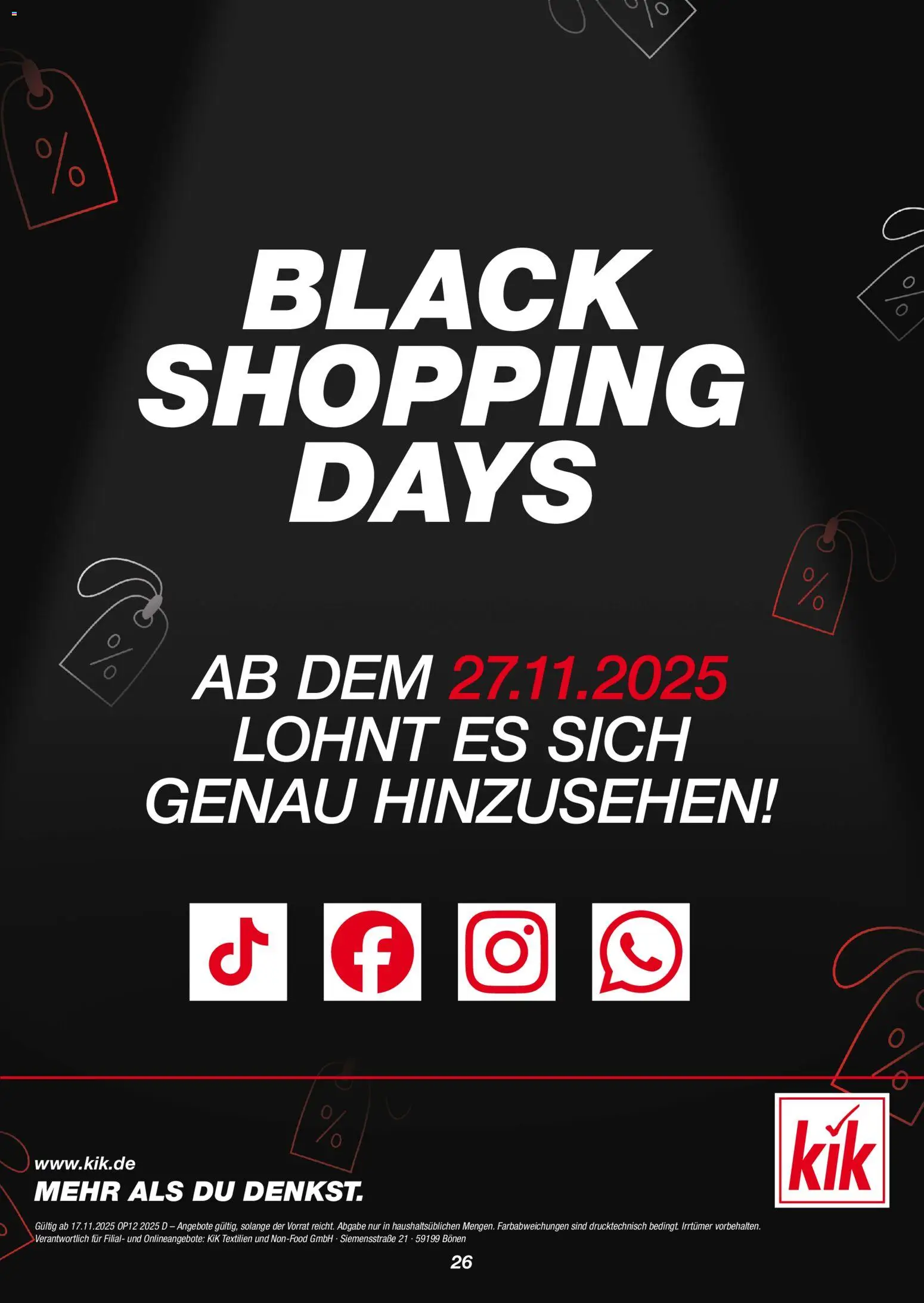 Kik - Black Friday – gültig ab 17.11.2025 | Seite: 26