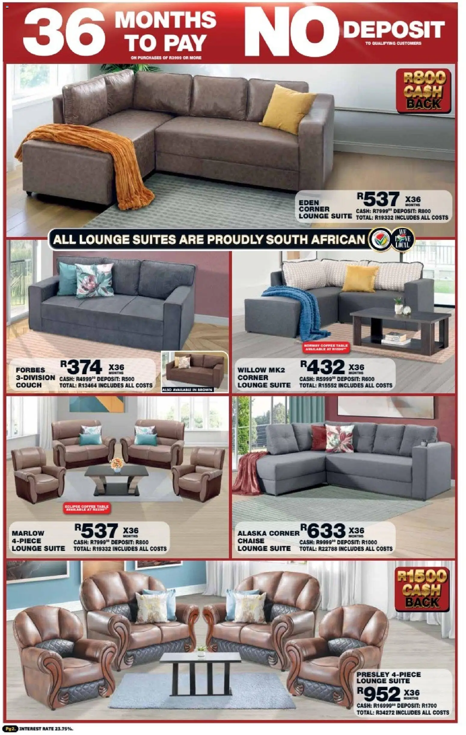 New Lewis Stores catalogue – valid from 13.04.2026 | Page: 2 | Products: Couch, Table, Lounge suite, Coffee