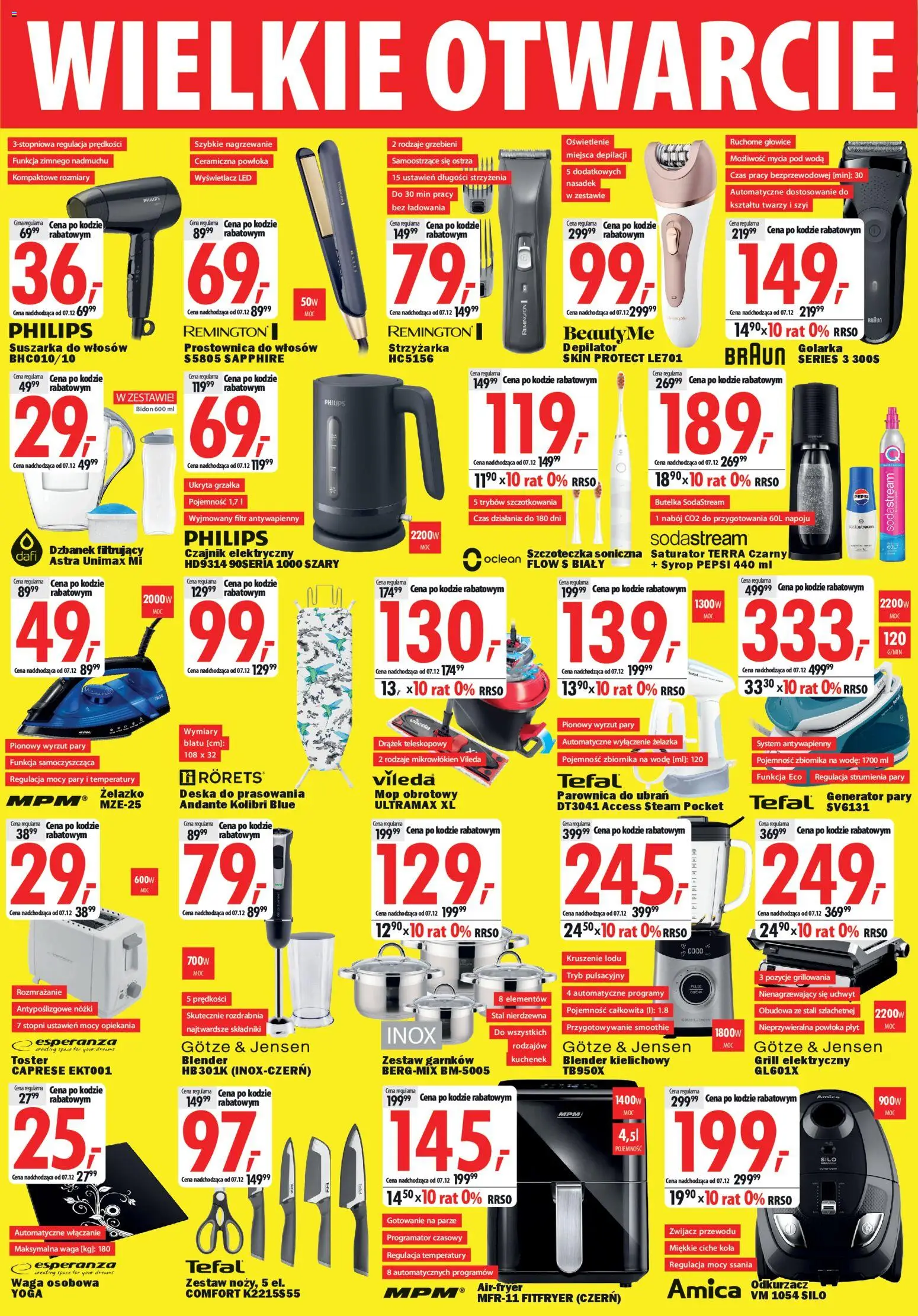 Mediaexpert Gazetka - Wielkie otwarcie Rokietnica od 26.11.2025 | Strona: 6 | Produkty: Suszarka, Toster, Vileda, Sodastream