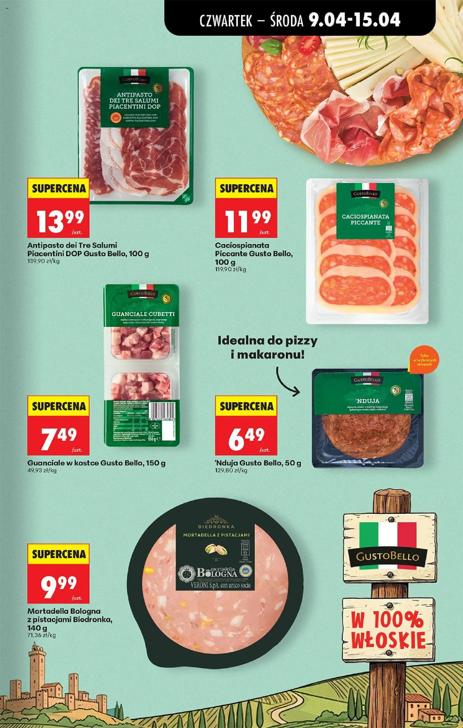 Biedronka Polsko leták - Codziennie niskie ceny od 09.04.2026 | Strana: 47 | Produkty: Guanciale, Mortadella, Pancetta