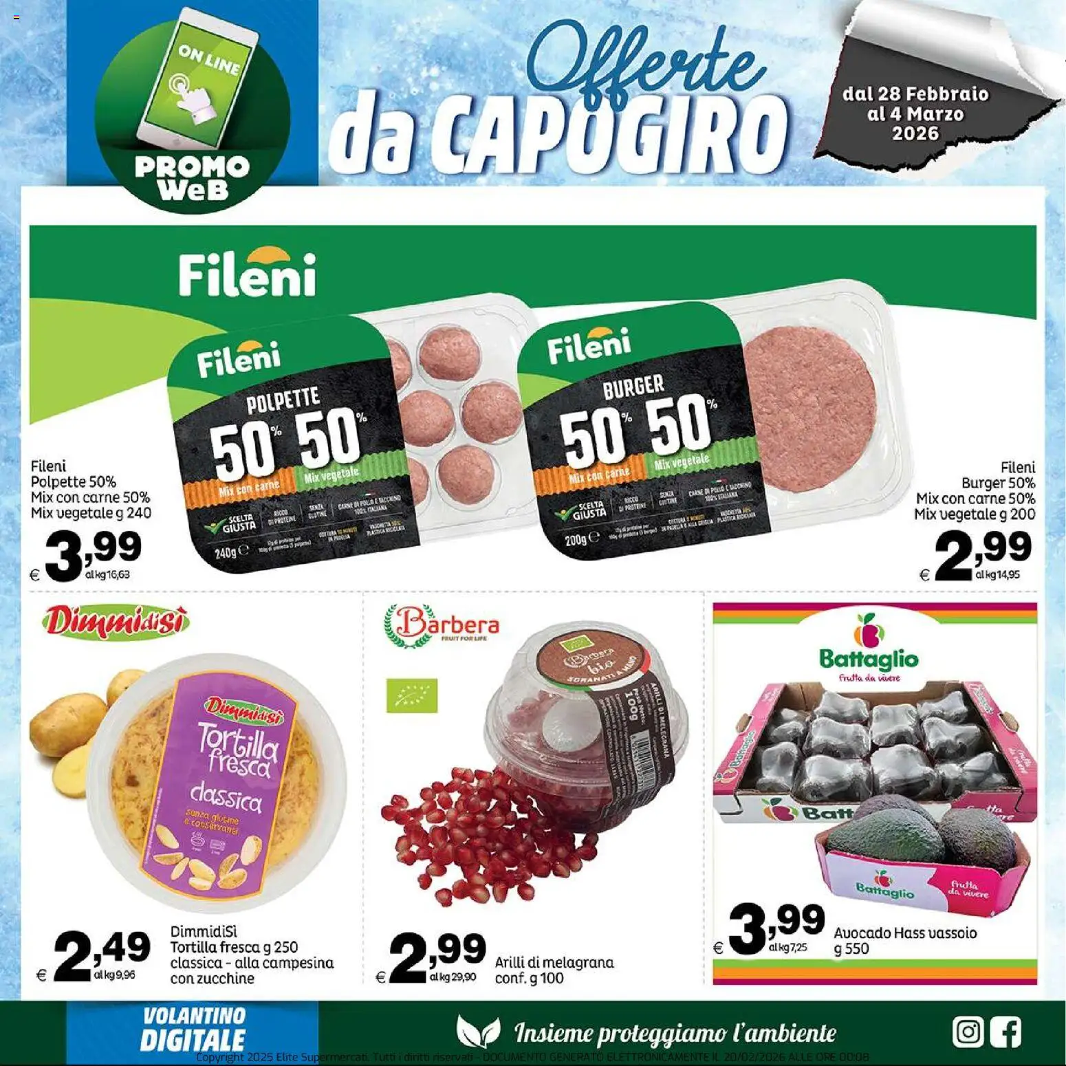 Volantino Elite Supermercati del 28.02.2026 | Pagina: 7 | Prodotti: Tè, Zucchine, Vassoio, Polpette