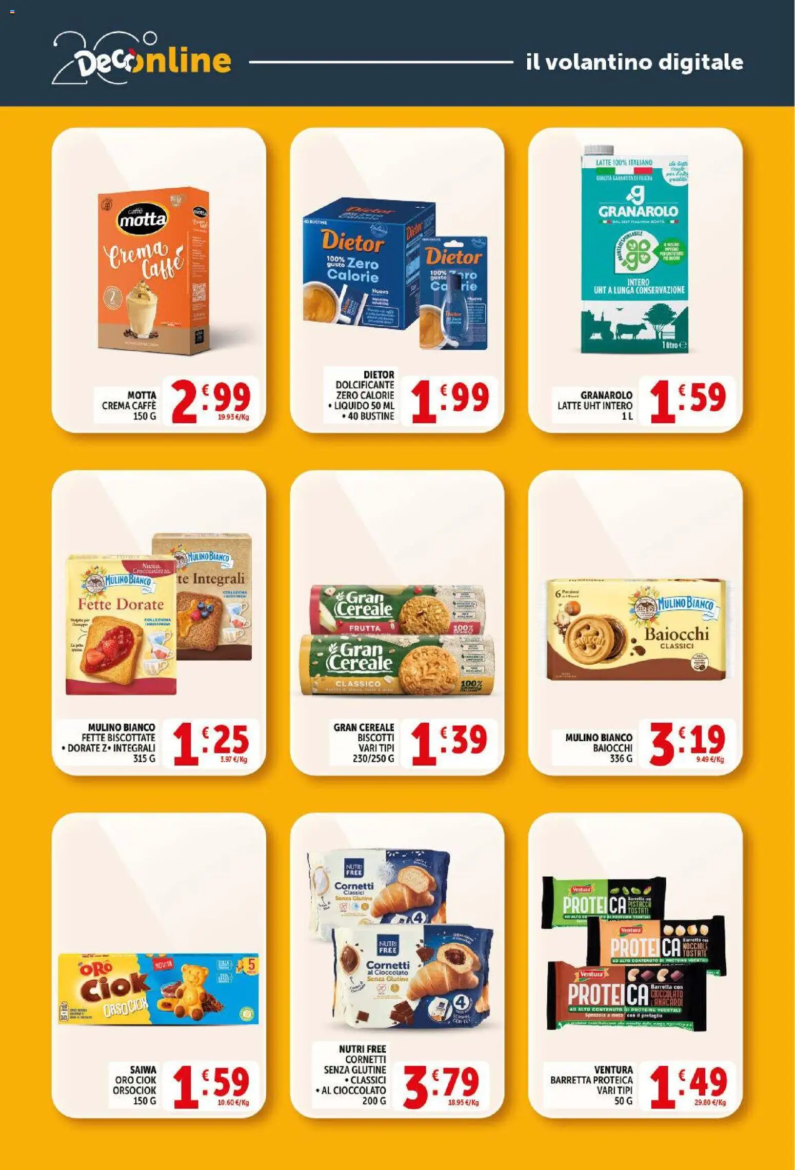 Volantino Decò del 09.04.2026 | Pagina: 26 | Prodotti: Caffè, Frutta, Latte, Fette biscottate