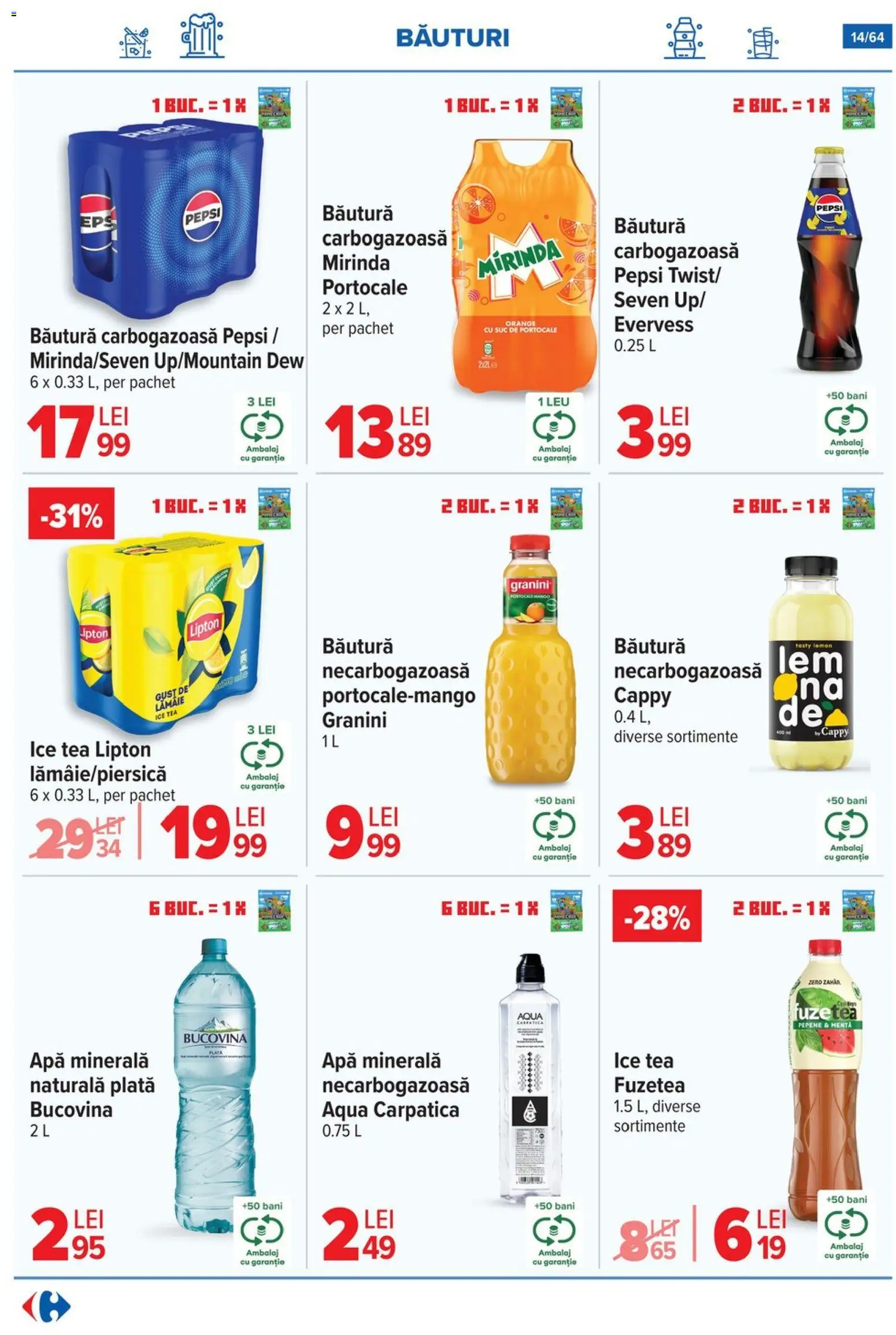 Noul catalog Carrefour – valabil de la 29.10.2025 | Pagină: 16 | Produse: Yazı tahtası kalemi, Suc, Portocale, Ice tea