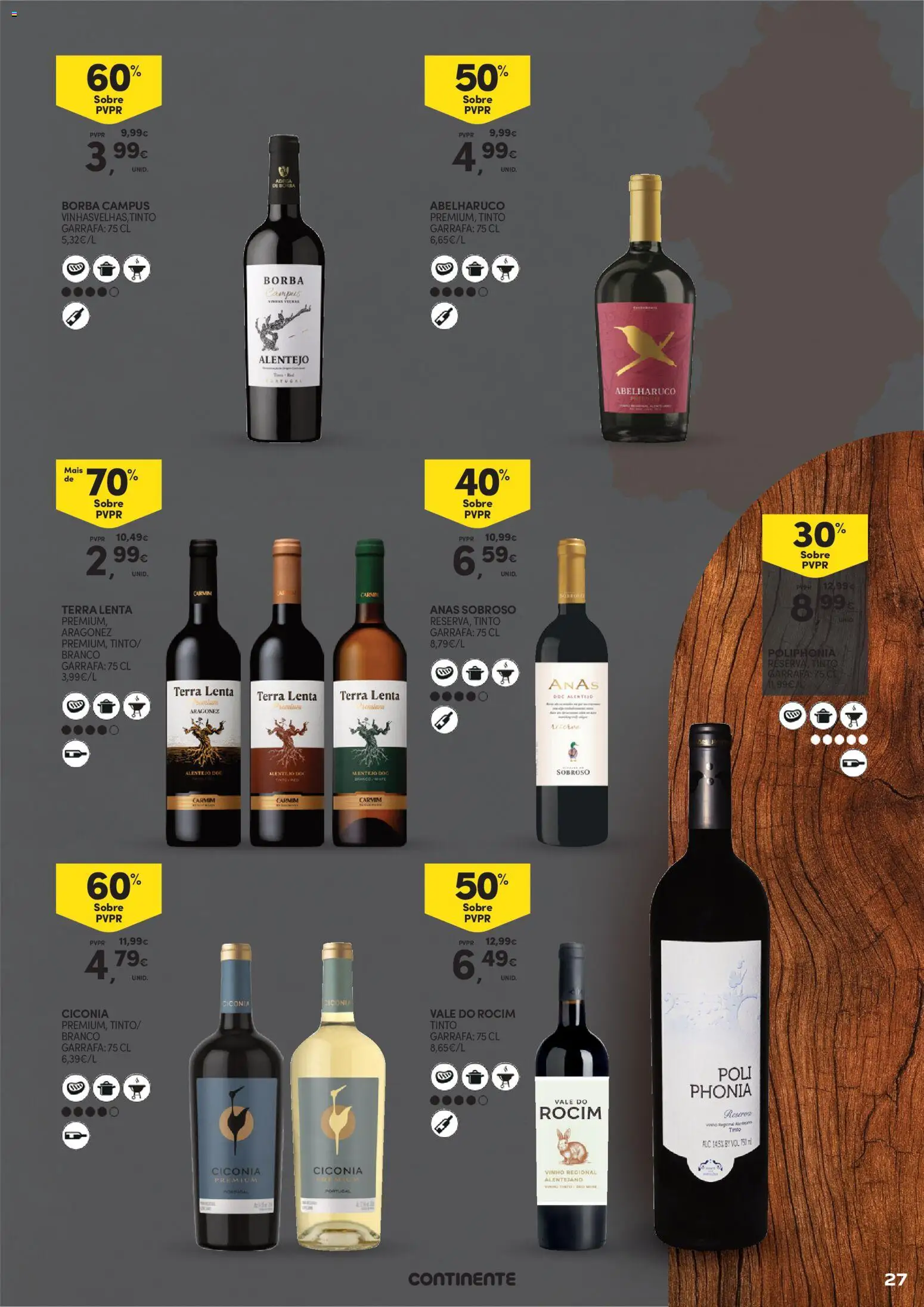 Continente - Queijos, Enchidos e Vinhos Aproveite para petiscar │ válido de 03.02.2026 | Página: 27 | Produtos: Vinho