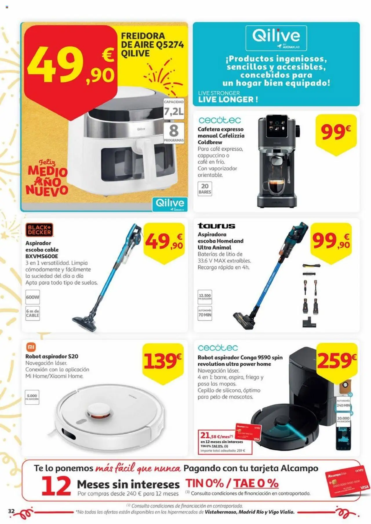 Alcampo -  Canarias │ válido desde el 17.06.2025 | Página: 32 | Productos: Escoba, Cable, Freidora, Aspirador