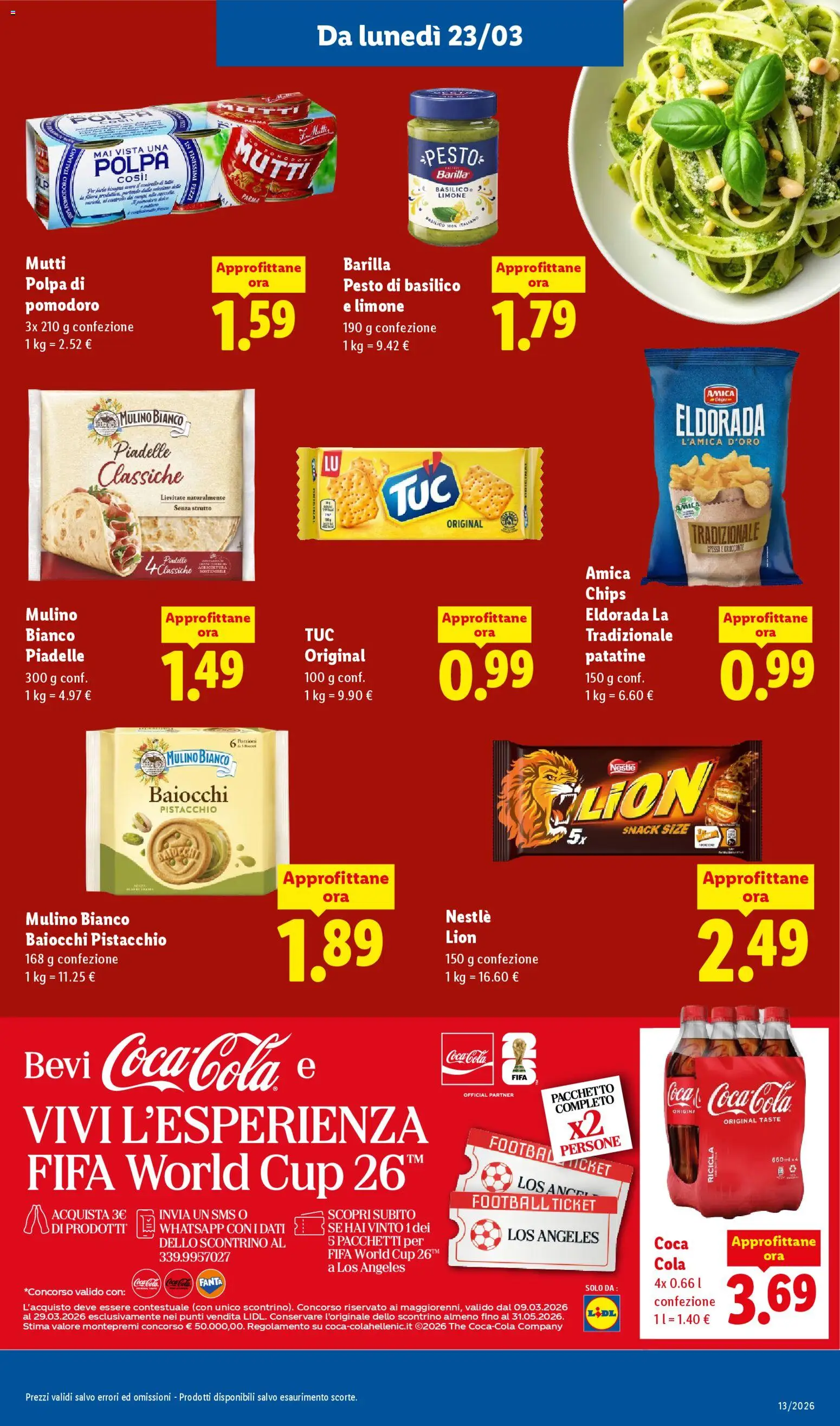 Volantino Lidl del 23.03.2026 | Pagina: 13 | Prodotti: Limone, Basilico, The, Coca Cola