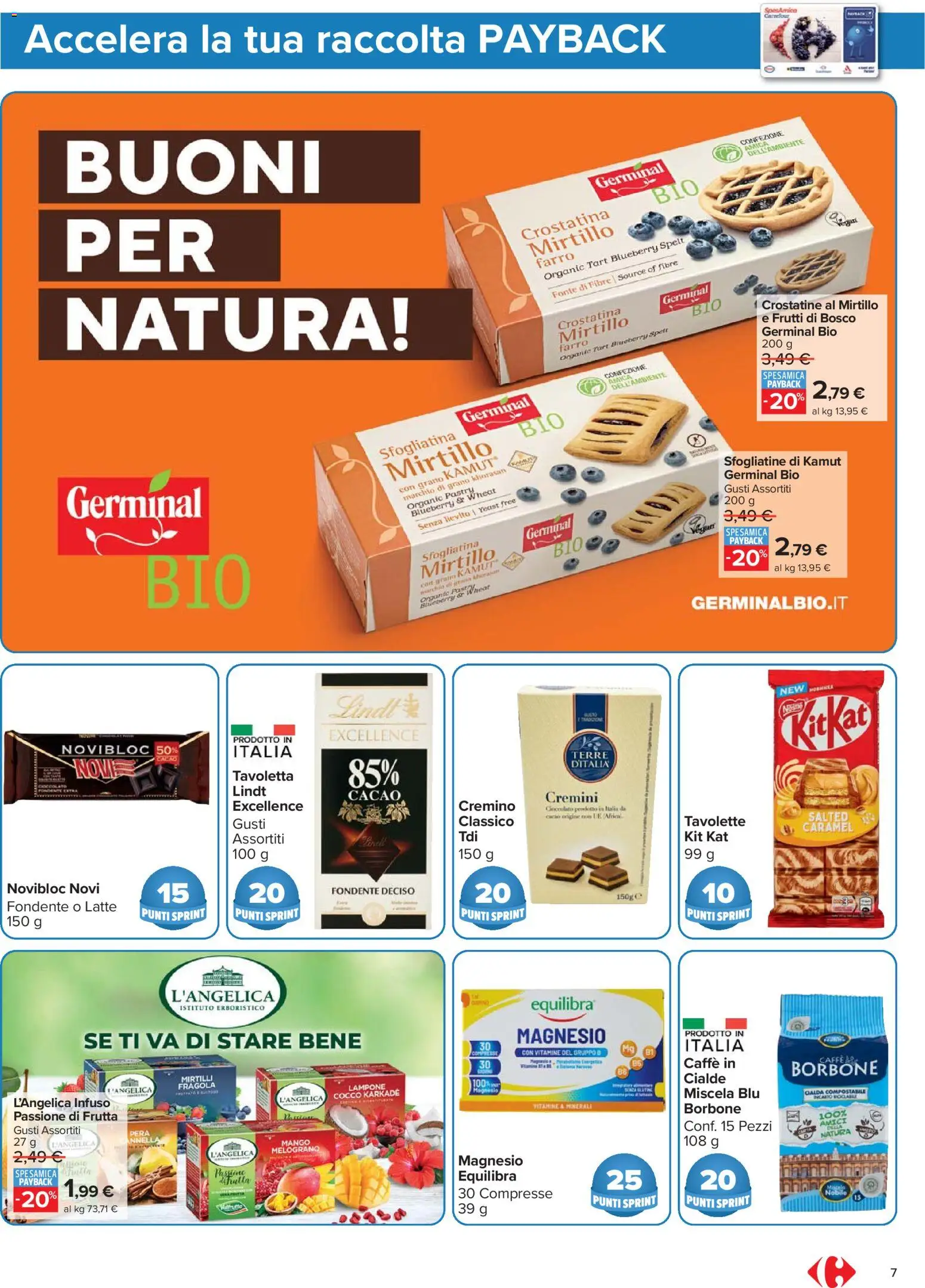 Volantino Carrefour del 07.04.2026 | Pagina: 7 | Prodotti: Frutta, Latte, Mirtilli, Lampone