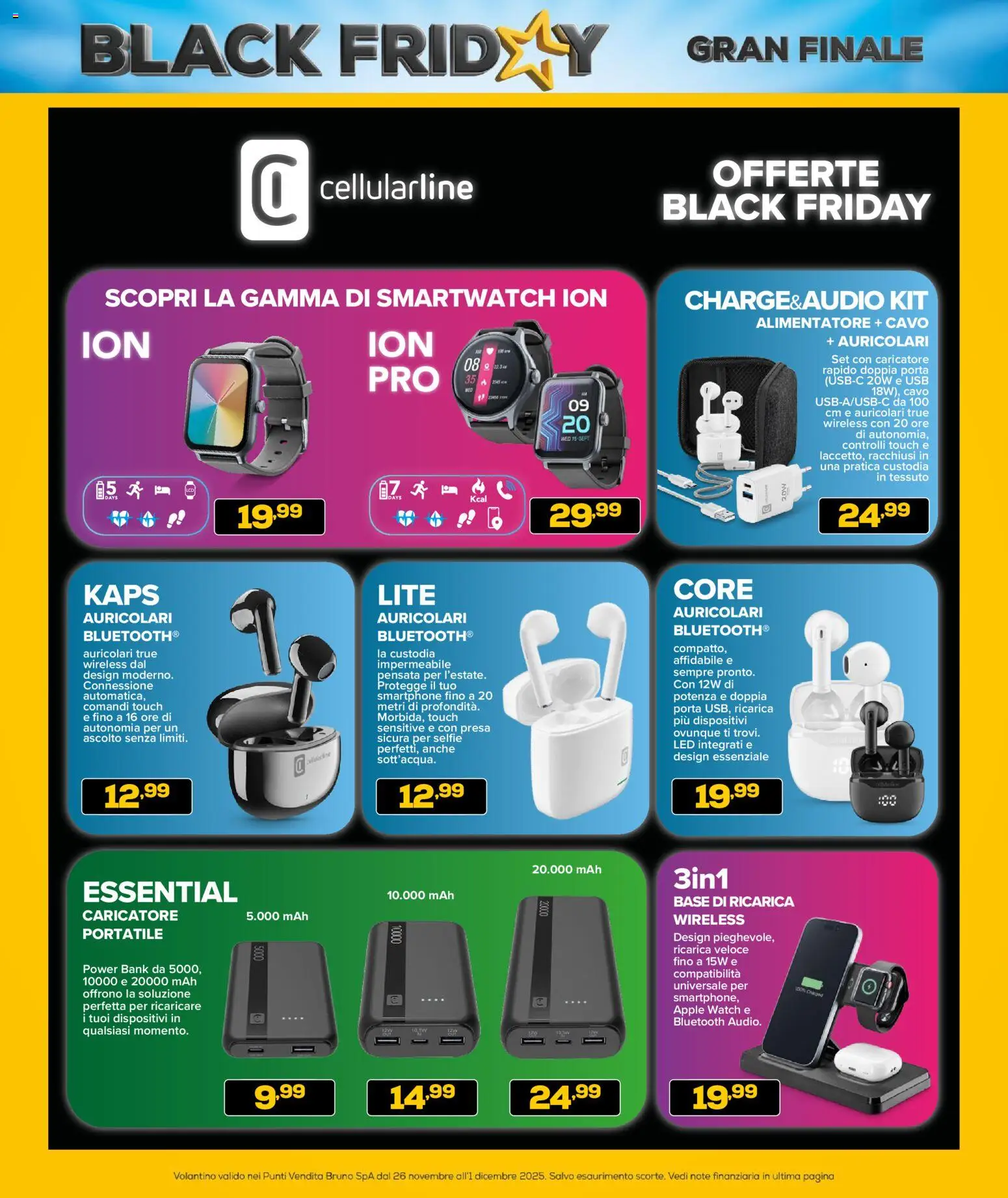 Volantino Euronics del 26.11.2025 | Pagina: 4 | Prodotti: Auricolari, Smartphone, Cavo, Apple Watch