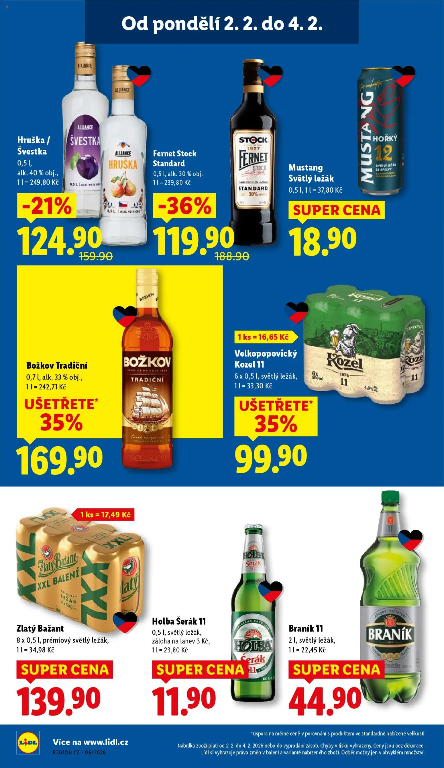 Lidl leták od 02.02.2026 | Strana: 24 | Produkty: Holba šerák, Kozel, Kozel 11, Láhev