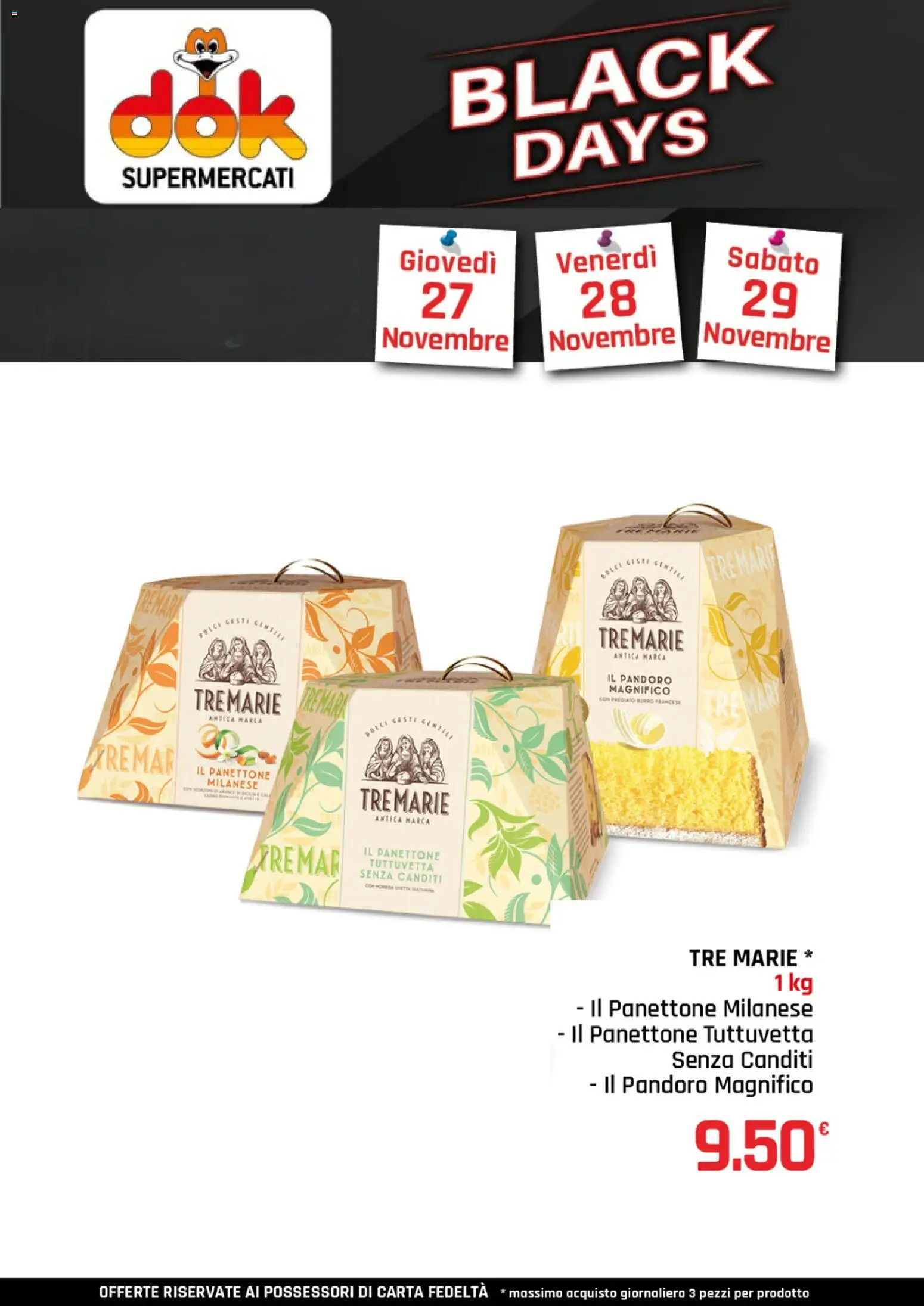 Volantino DOK del 27.11.2025 | Pagina: 5 | Prodotti: Burro, Pandoro, Panettone