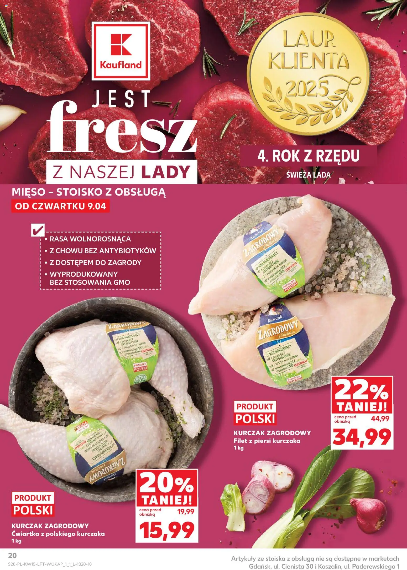 Kaufland Polsko leták od 09.04.2026 | Strana: 20 | Produkty: Filet