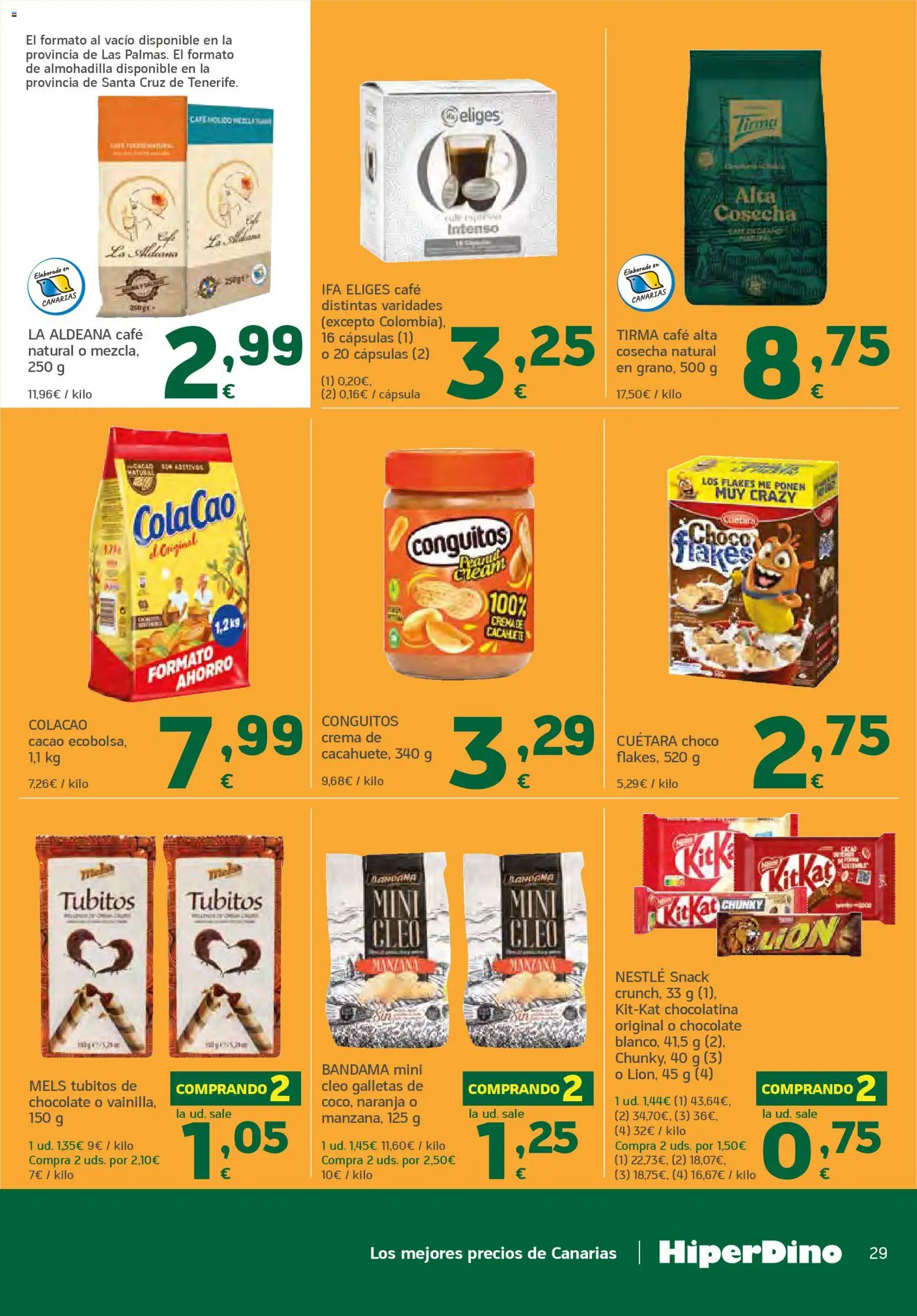 HiperDino folleto │ válido desde el 23.04.2026 | Página: 29 | Productos: Café, Chocolate, Crema, Φρυγανιές σικάλεως