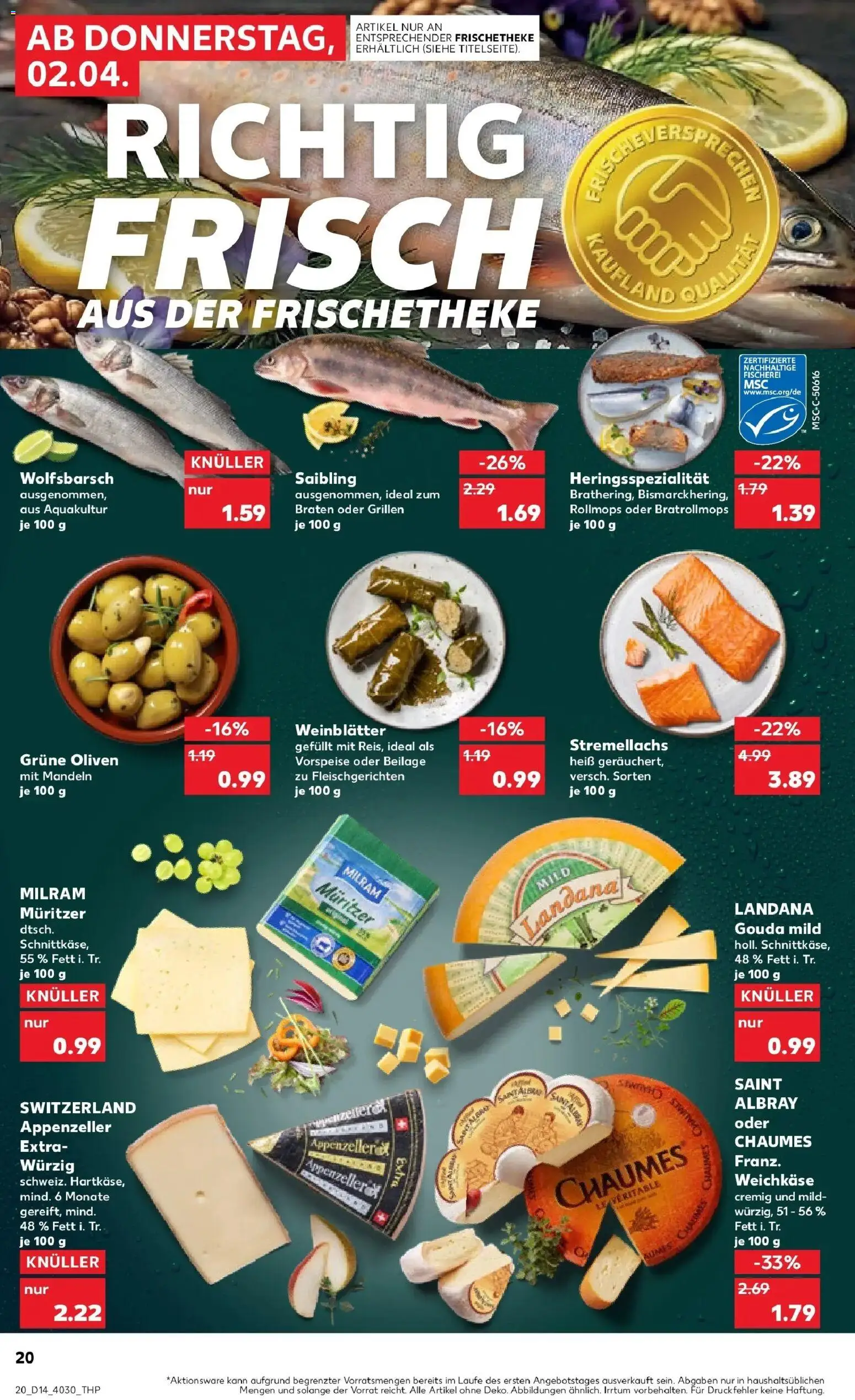 Kaufland Prospekt Stuttgart	 – gültig ab 30.03.2026 | Seite: 34 | Produkte: Gouda, Mandeln, Milram