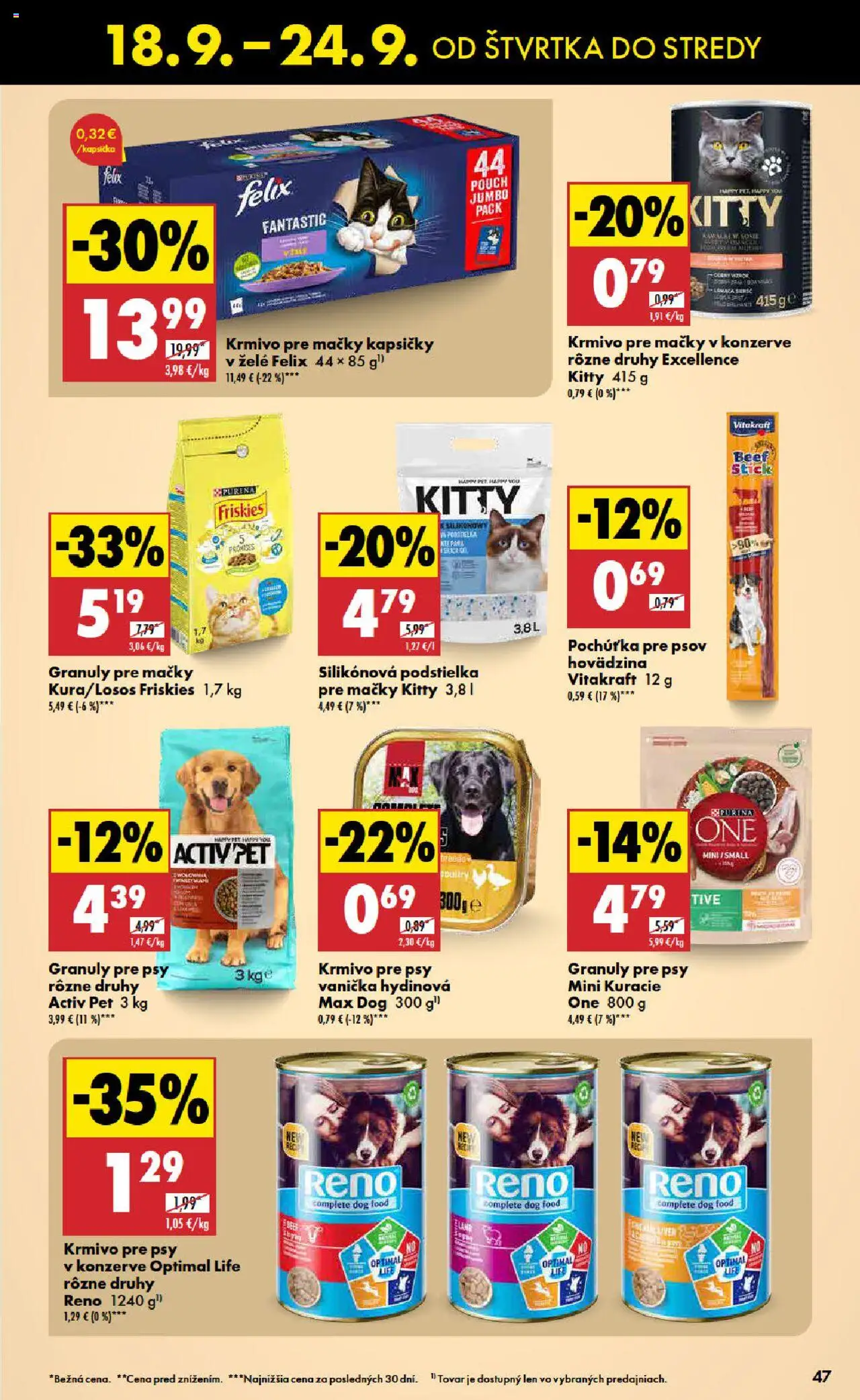 Nové Biedronka akcie – leták je platný od 18.09.2025 | Strana: 47 | Produkty: Felix, Friskies