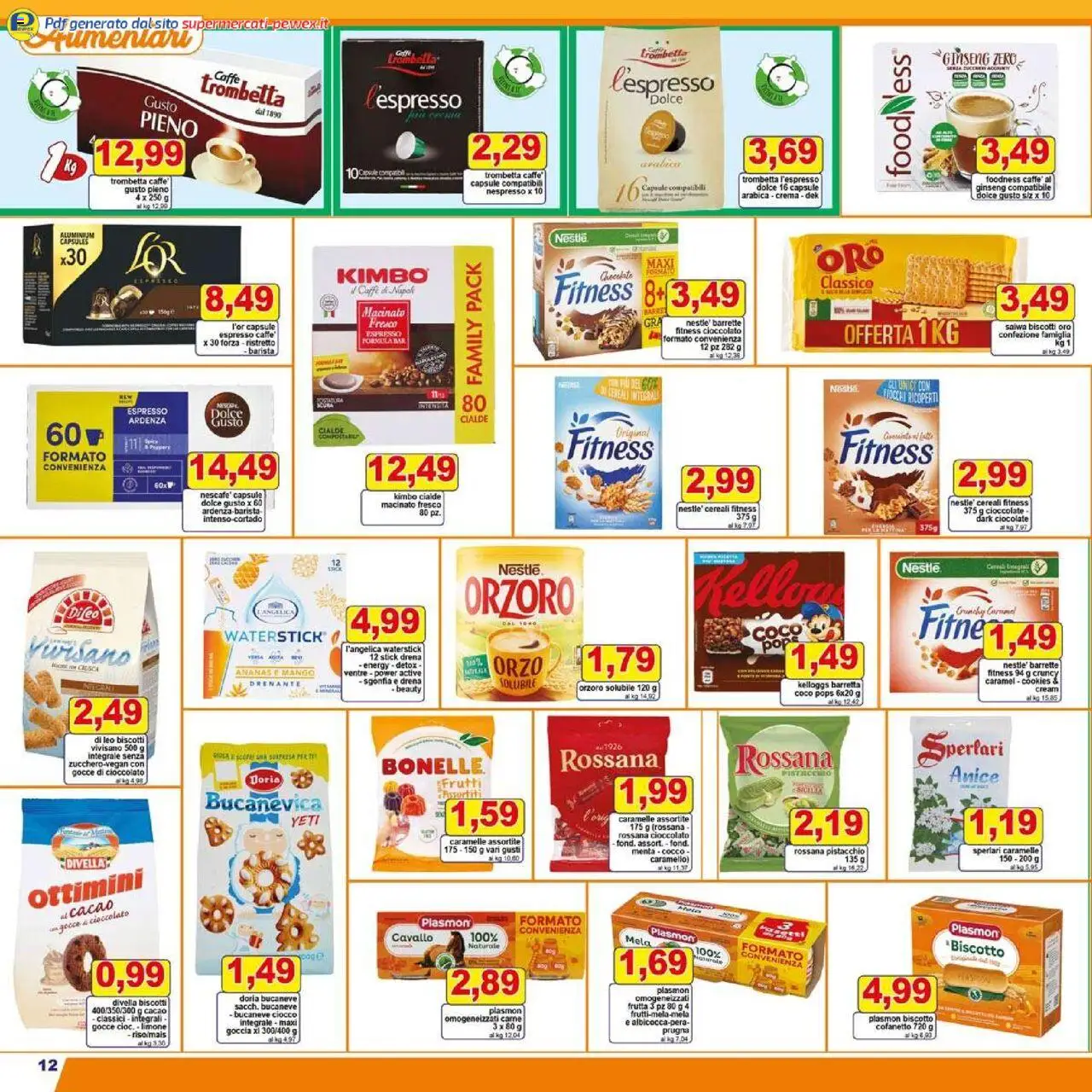 Volantino Pewex del 06.08.2025 | Pagina: 12 | Prodotti: Caramelle, Cereali, Biscotti, Barretta